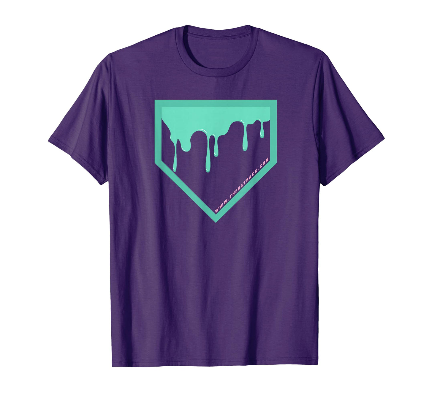 Baseball Home Plate Drip 2 Mint T-Shirt