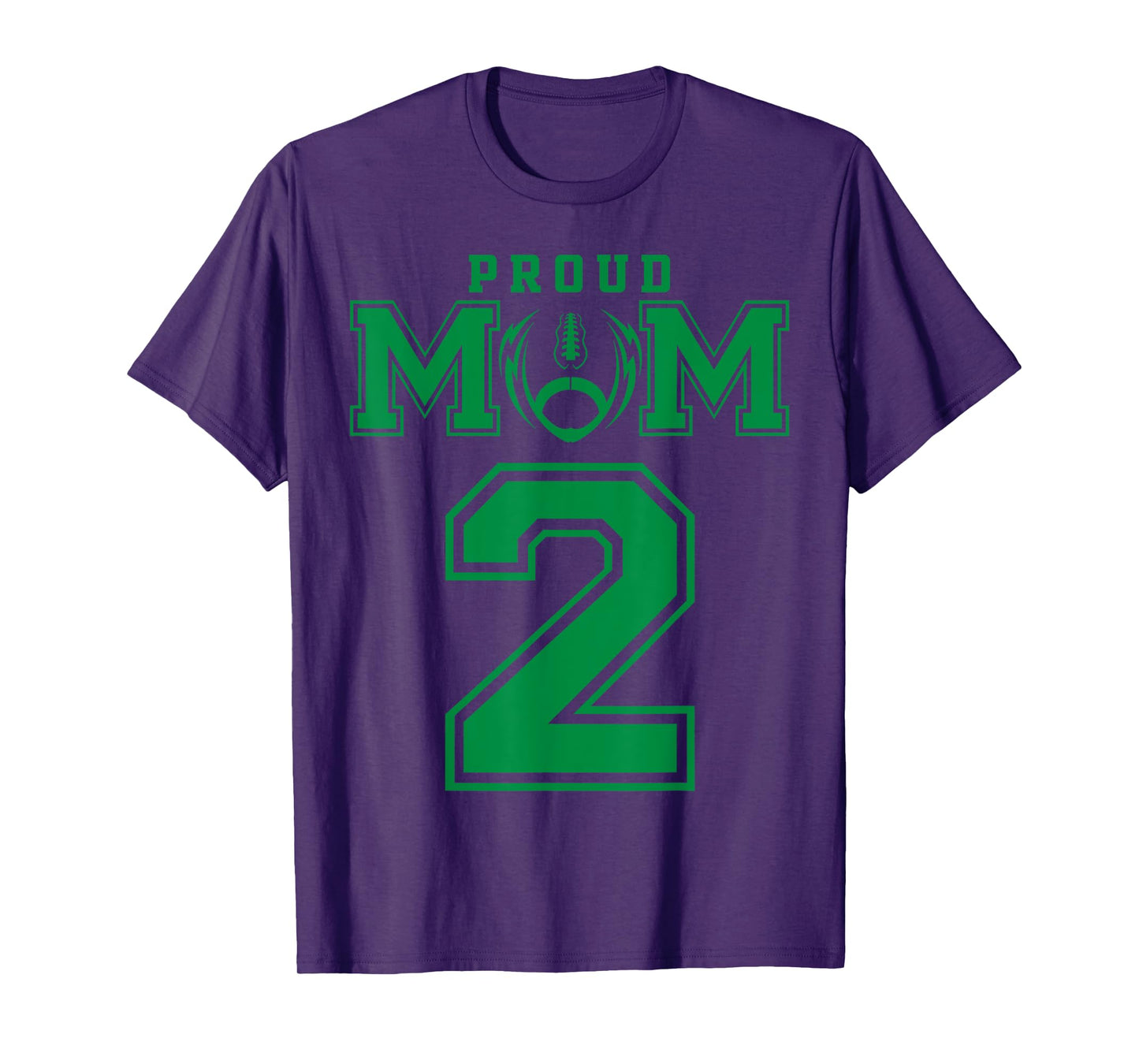 Custom Proud Football Mom Number 2 G Personalized T-Shirt