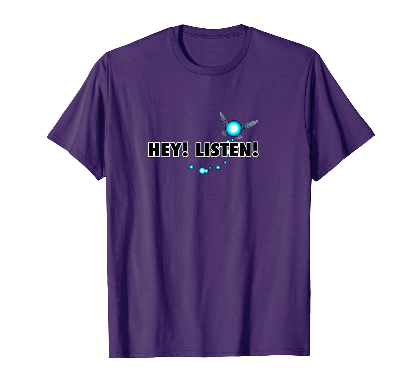 The Legend of Zelda Navi Hey Listen Blue Trail Center Logo T-Shirt