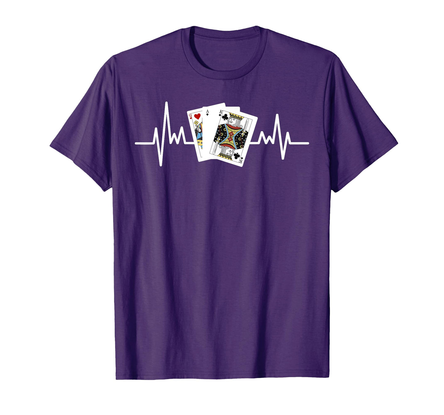 Pinochle Shirt Euchre Gifts Card Game Player Heartbeat T-Shirt