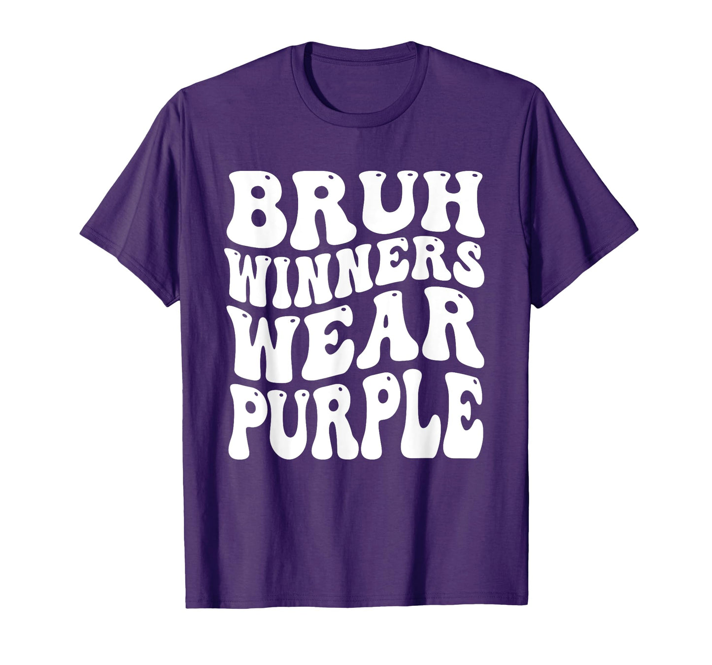 Winners Wear Purple Team Sports day Game Spirit Week Groovy T-Shirt