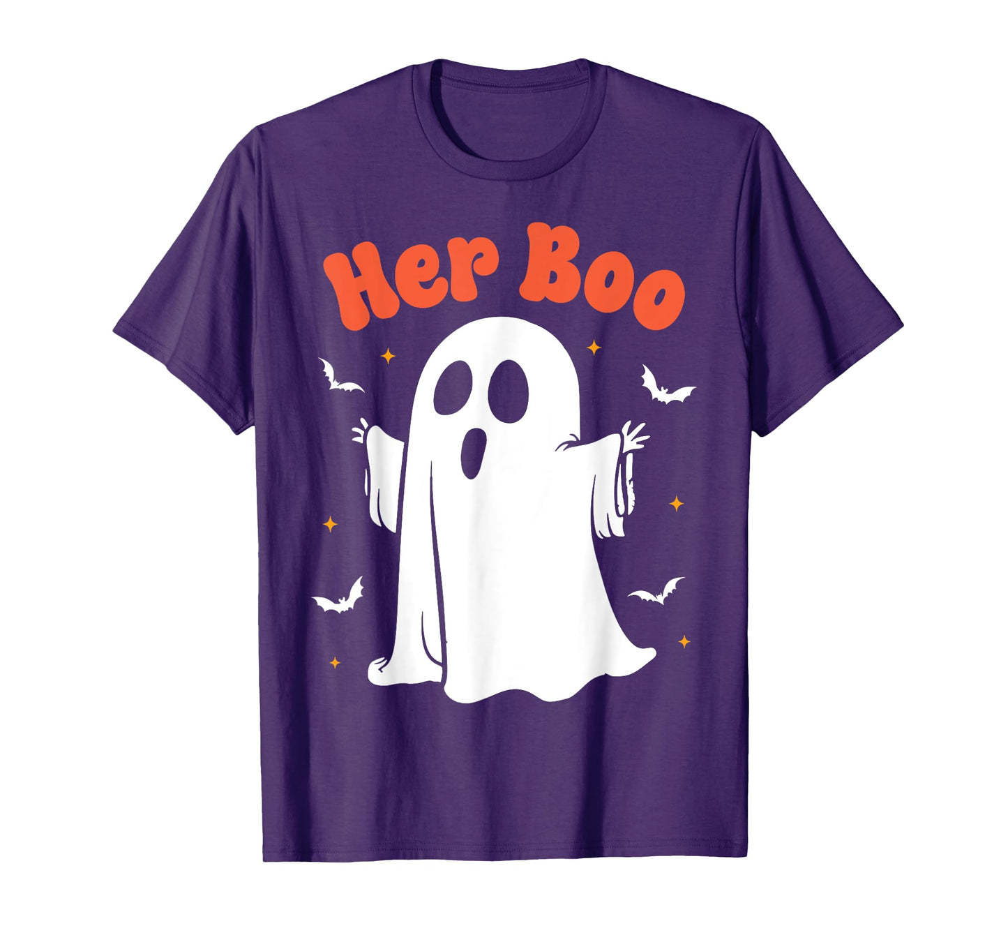 Her Boo & His Boo Funny Matching Halloween Pajama Couples T-Shirt