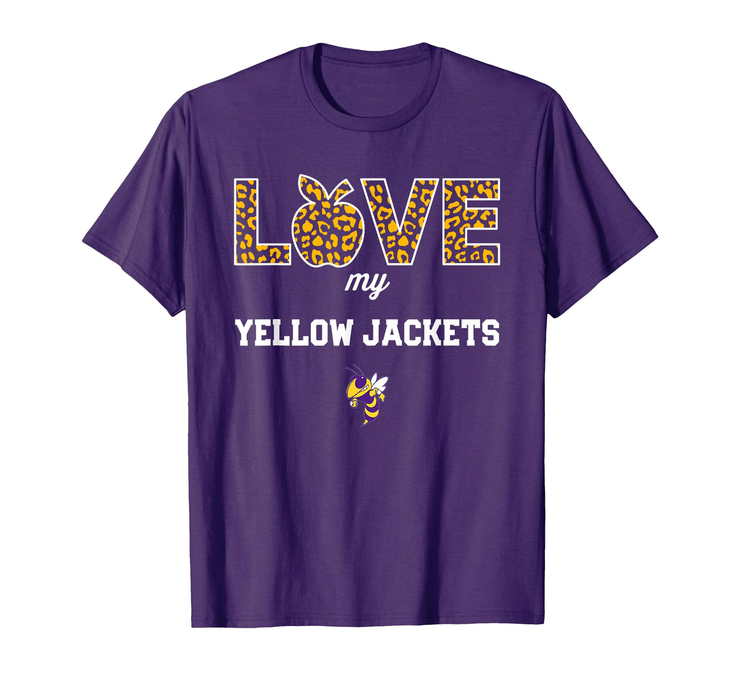 Greenville Yellow Jackets Logo Love My Team HS T-Shirt
