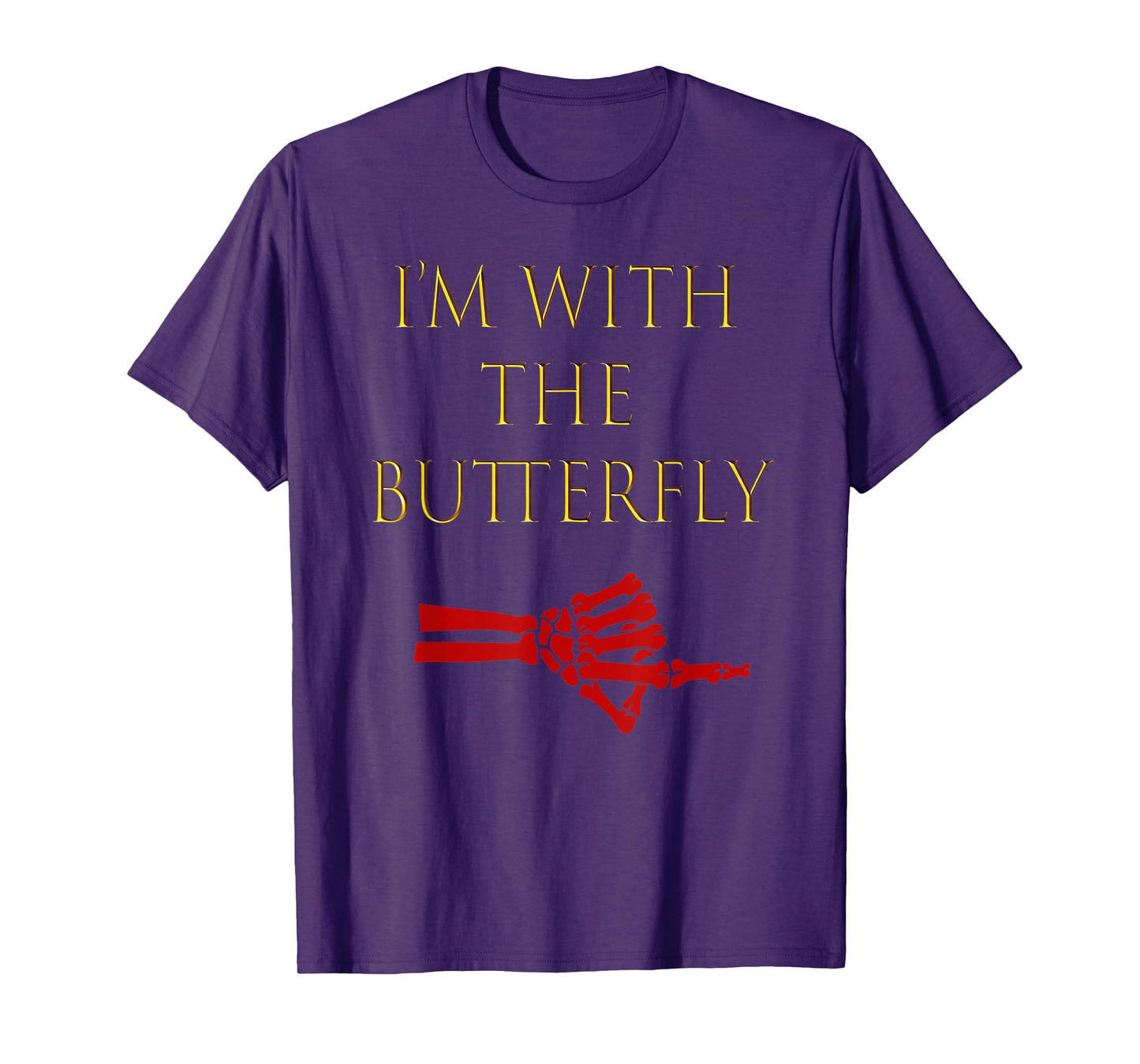 Mens Halloween Funny Outfit For Couples I'm With The Butterfly T-Shirt