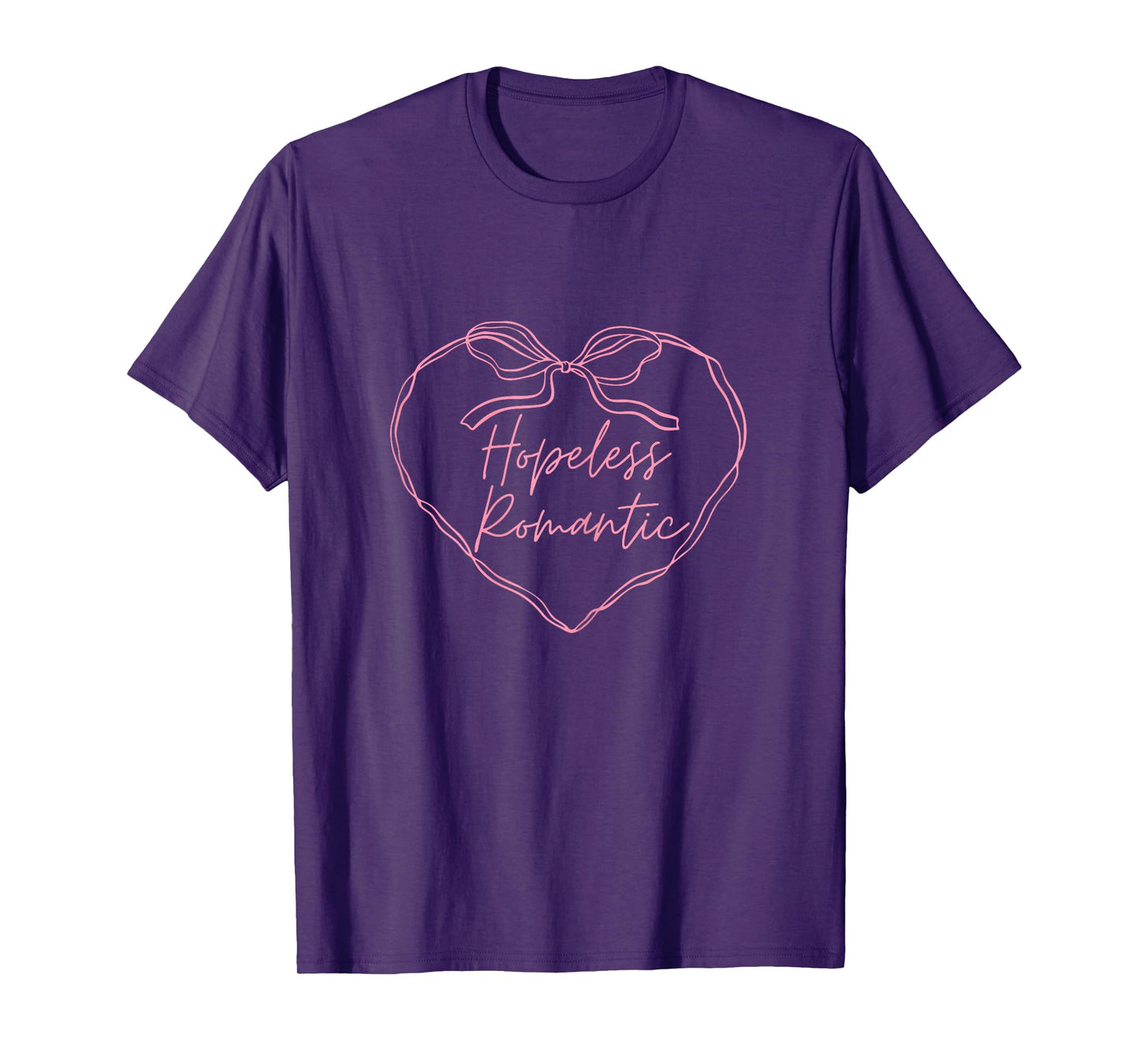 Womens Hopeless Romantic Reading Quote Dreamy Girls Book Lover T-Shirt