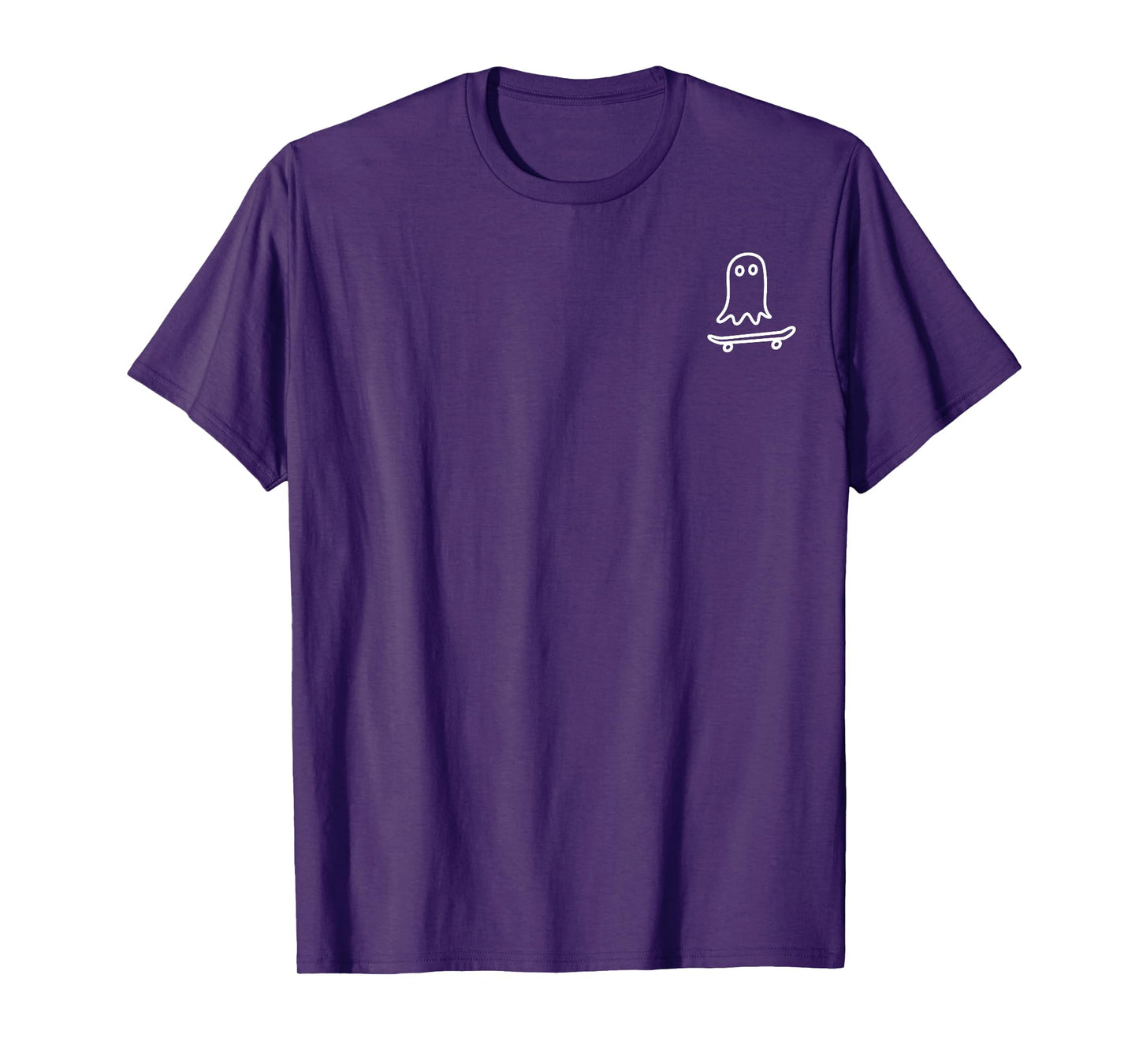 Ghost Skateboard Lazy Halloween Skateboarding T-Shirt