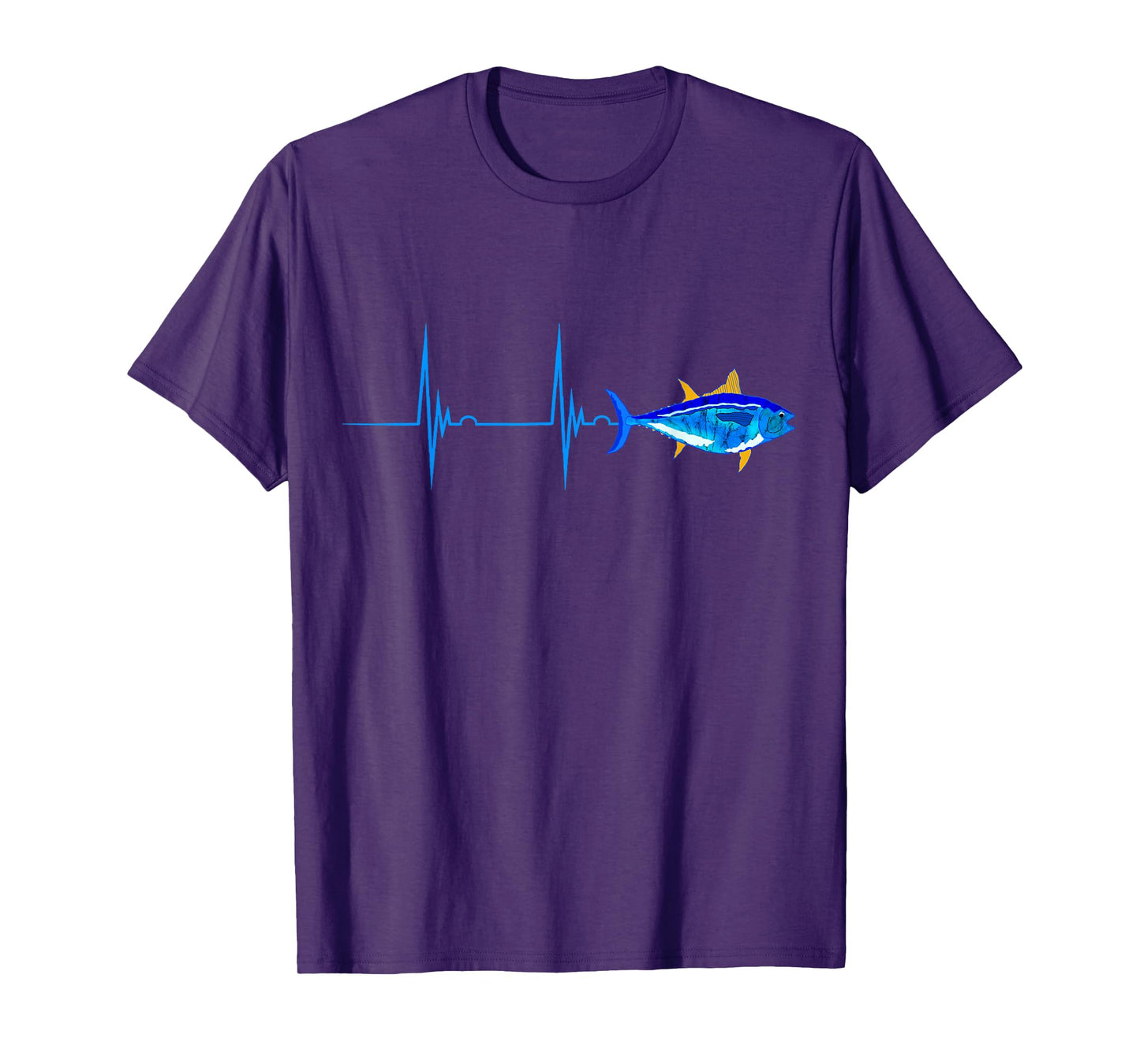 Bluefin Tuna Heartbeat EKG Pulseline Deep Sea Fishing TShirt T-Shirt