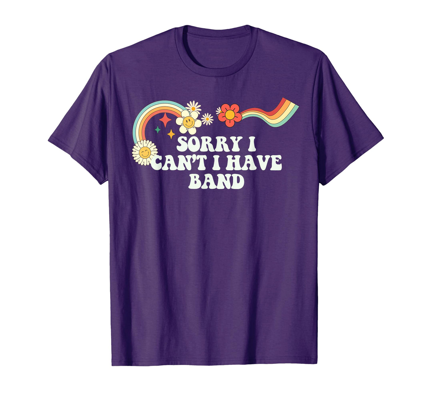 Groovy Script Funny Sorry I Can't I Have Band, Retro Quote T-Shirt