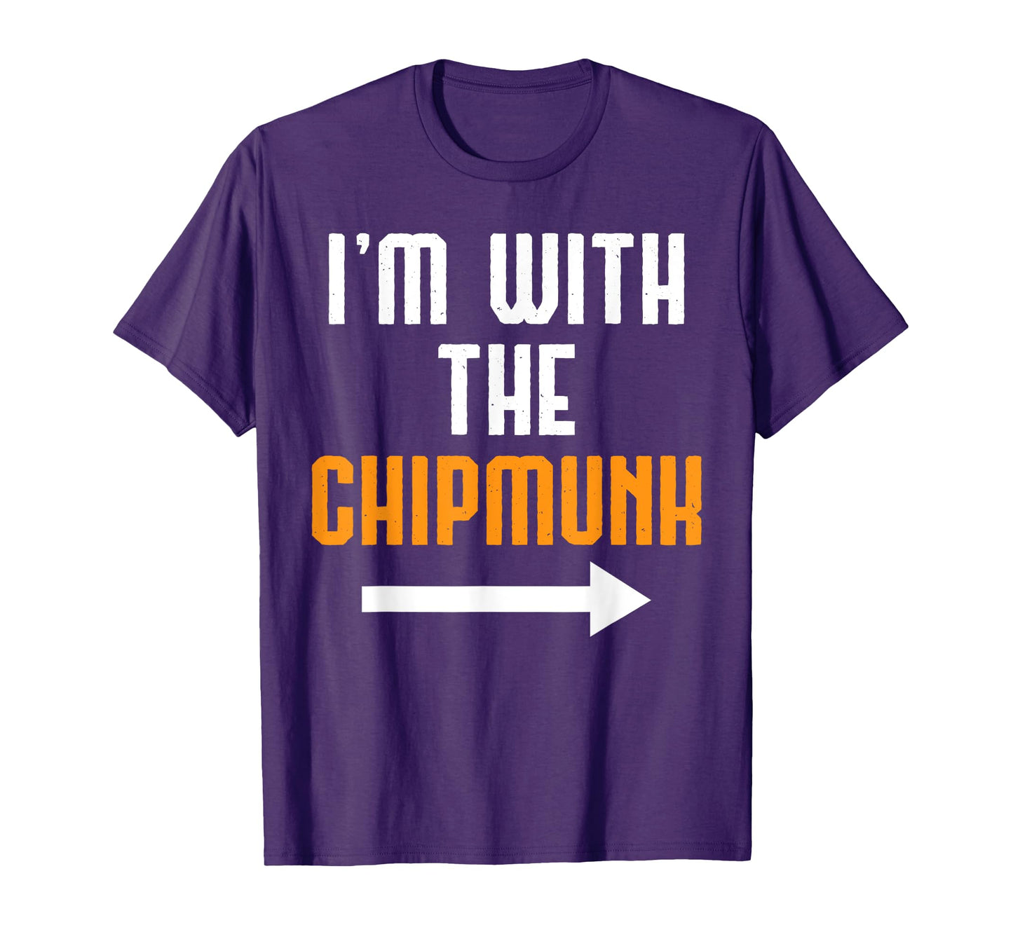 I'm With The Chipmunk Shirt Costume Funny Halloween Couple T-Shirt