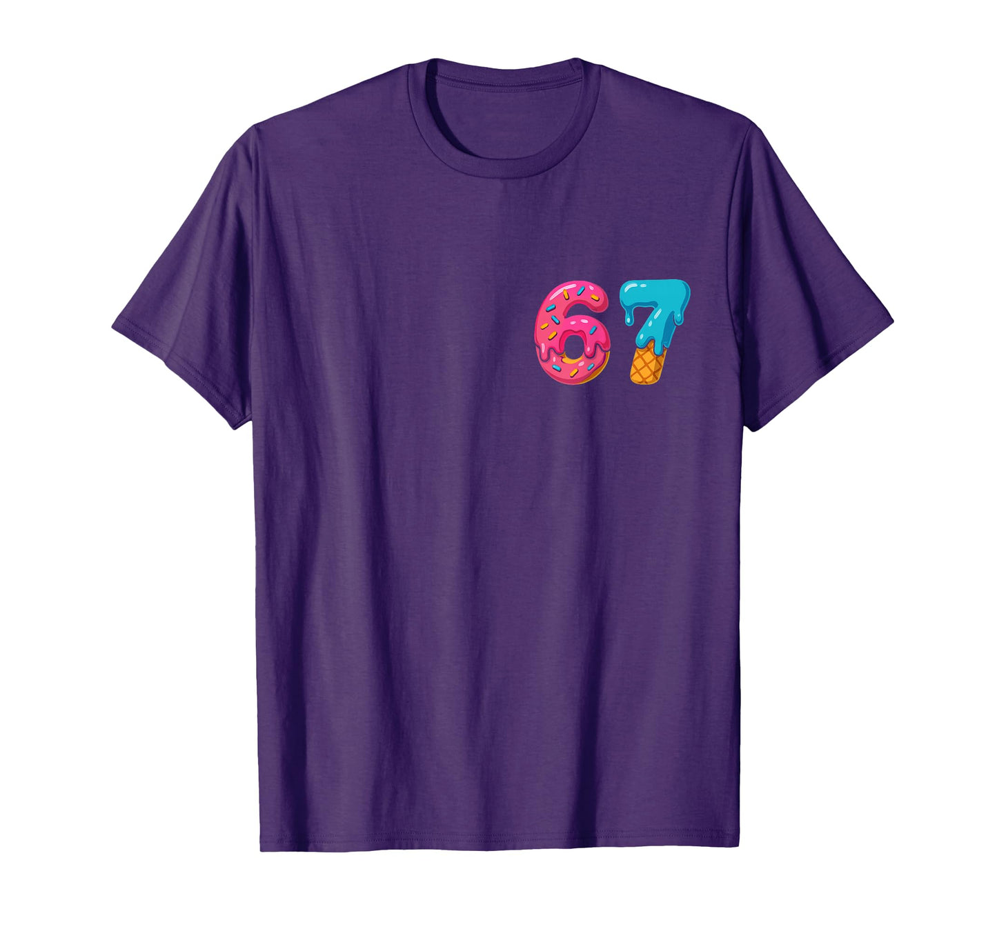 Six Seven Ice Cream Drip Meme 67 Sport Funny Trend T-Shirt