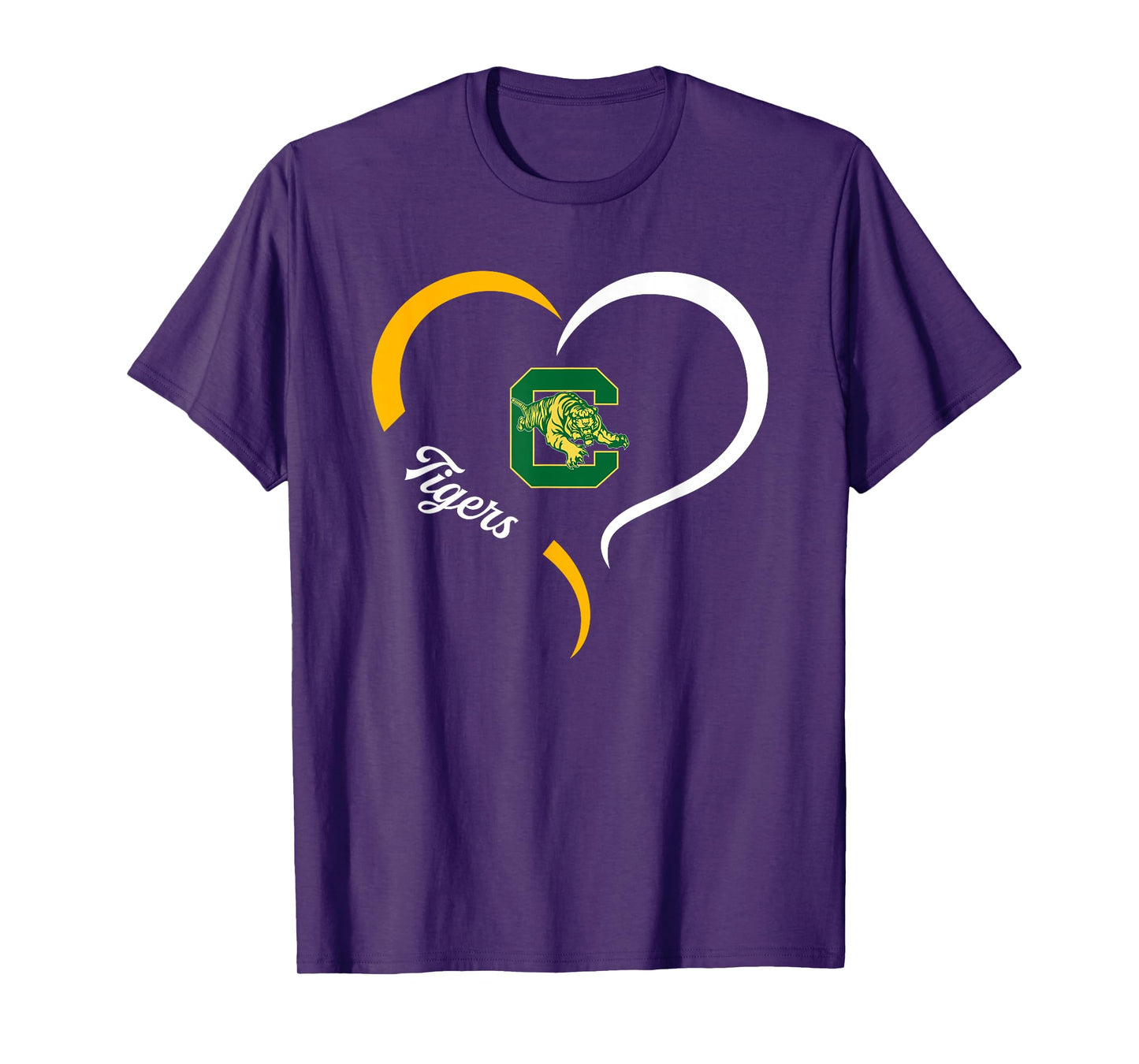 Conway Tigers Logo Half Heart Slogan HS T-Shirt