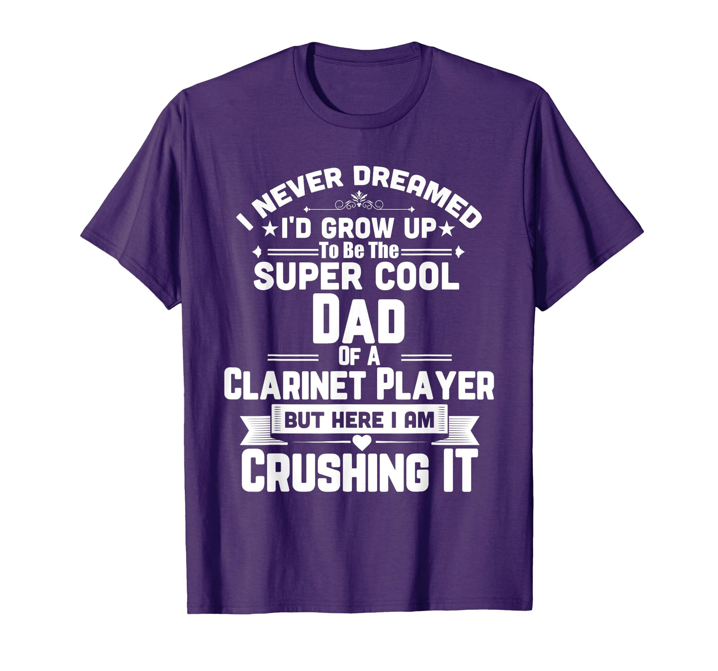 Super Cool Dad Of A Clarinet Player T-Shirt Marching Band T-Shirt