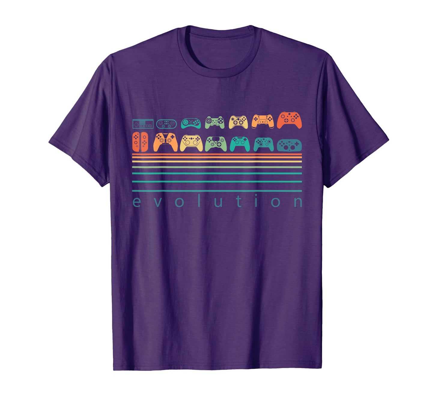 Gaming Controllers Evolution Video Game Retro Gaming Gamer T-Shirt