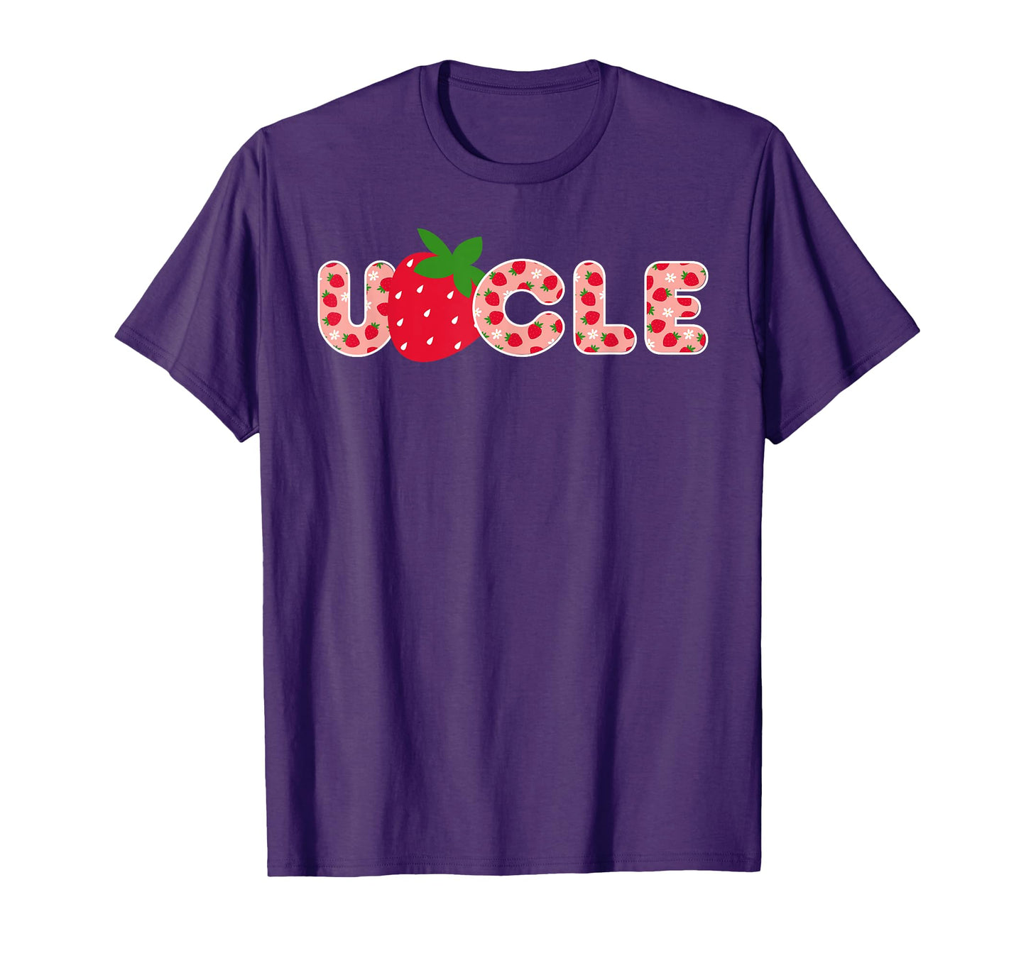 Uncle Strawberry First Birthday Family Strawberry Birthday T-Shirt