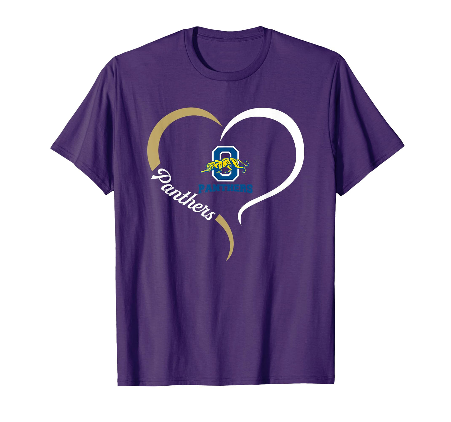O'Connor Panthers Logo Half Heart Slogan HS T-Shirt