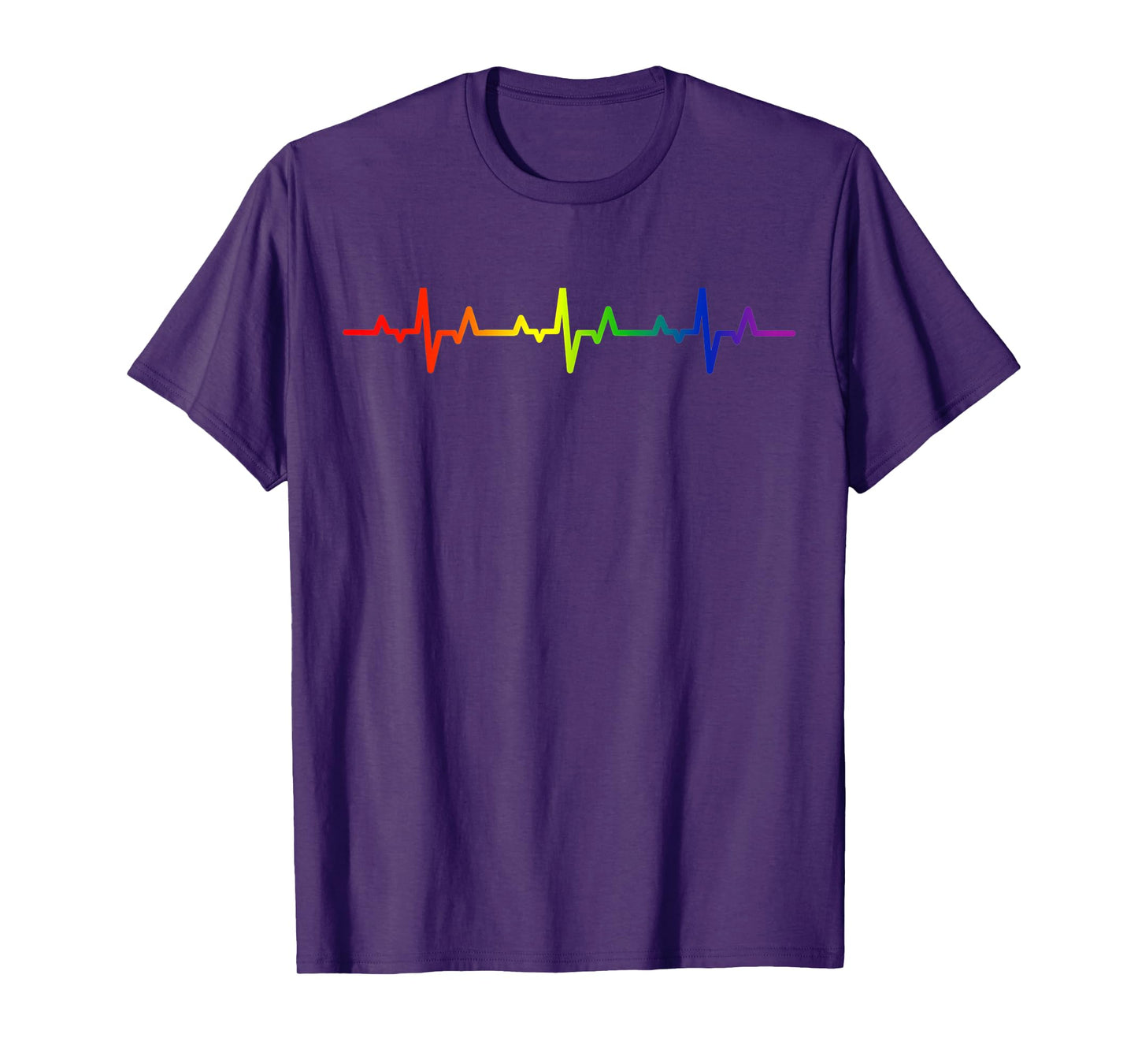 Gay Heartbeat Pride Rainbow Flag LGBTQ T-Shirt