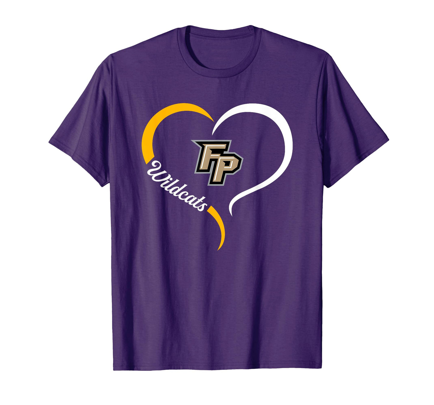 Fort Payne Wildcats Logo Half Heart Slogan HS T-Shirt