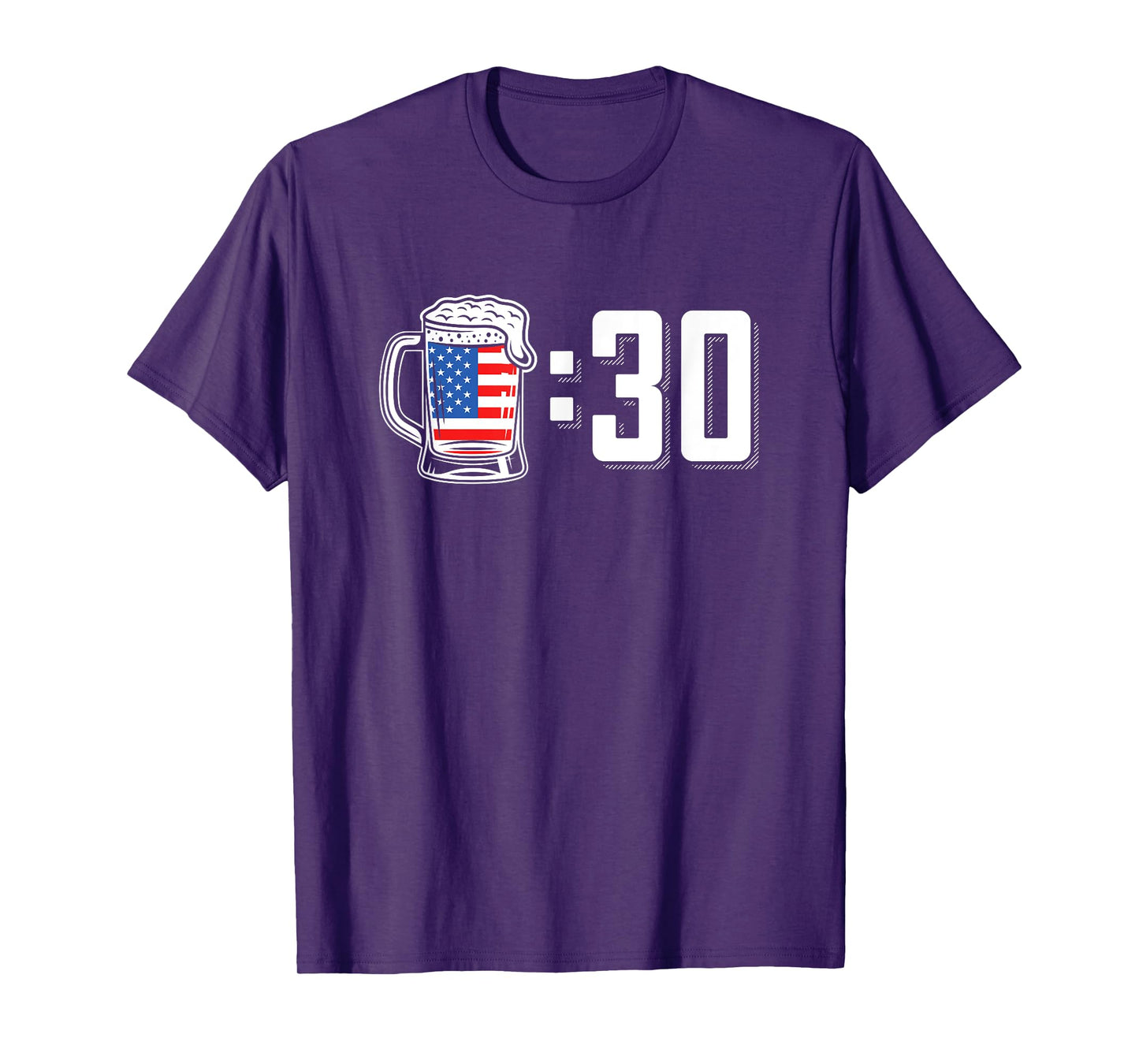 Beer 30 American Flag 4th of July Drinking Party T-Shirt