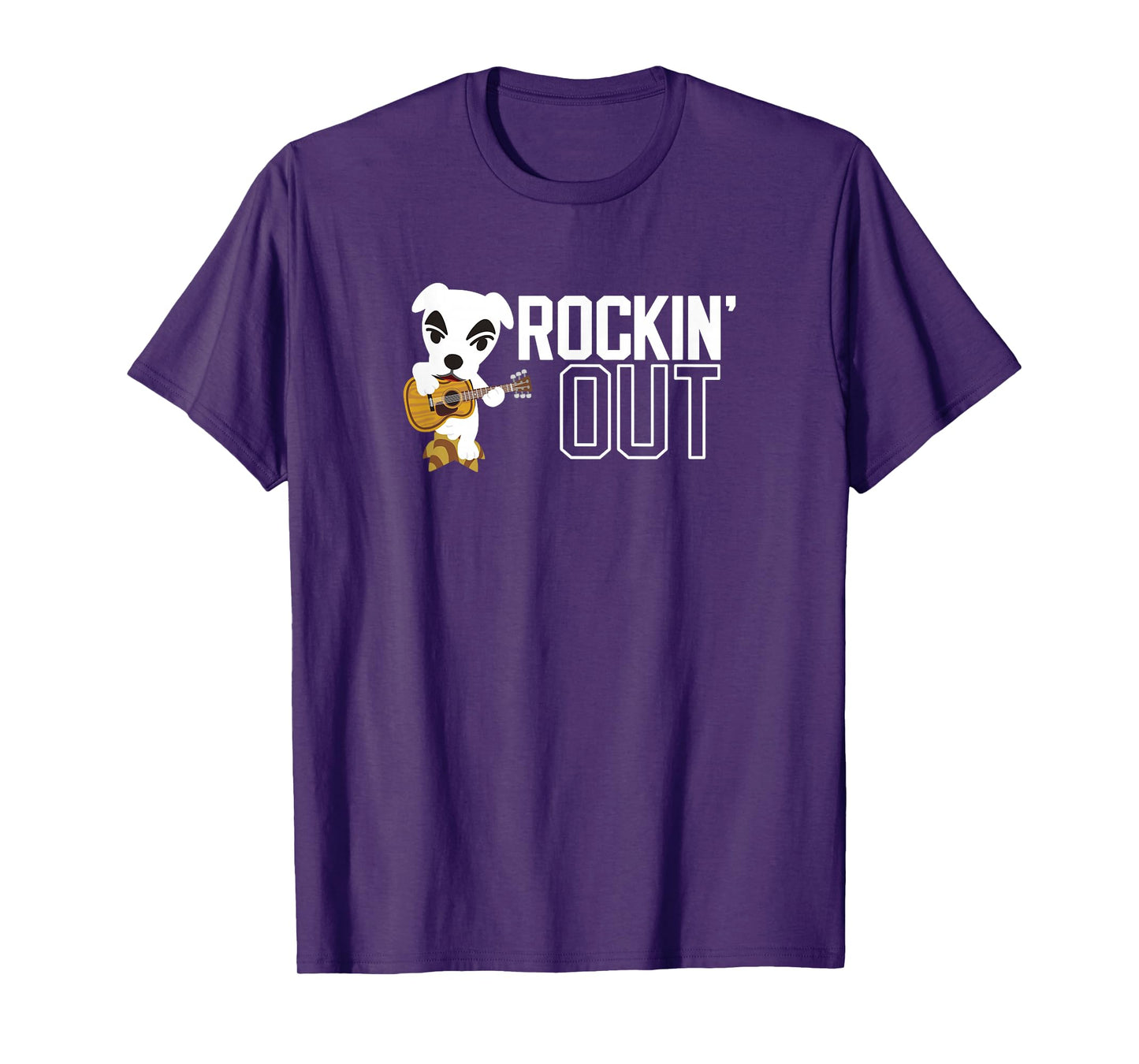 Animal Crossing K.K. Slider Rockin' Out Black & White Poster T-Shirt