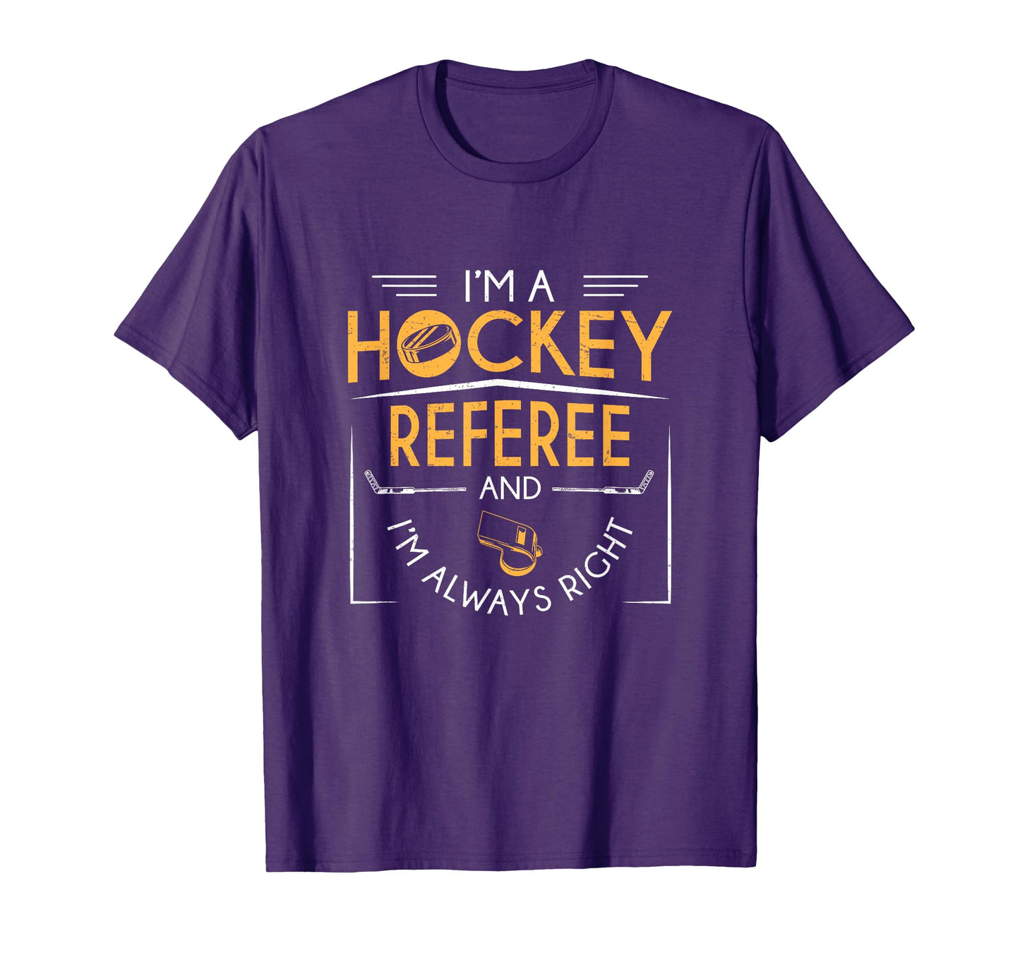 Funny I'm A Hockey Referee And I'm Always Right Human Zebra T-Shirt
