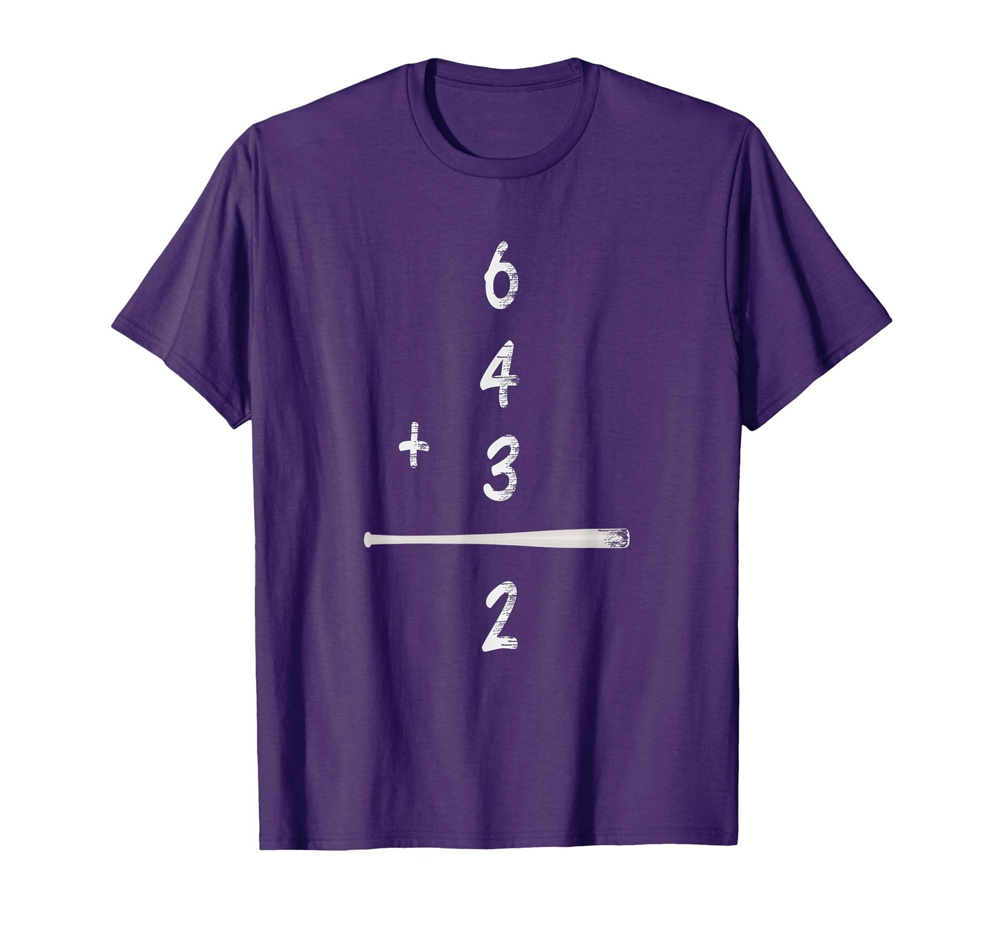 Baseball Math 6 4 3 2 Double Play Cute Shirt Softball Game T-Shirt