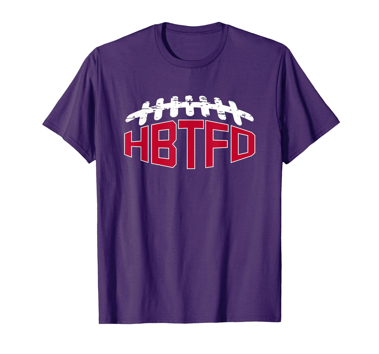 Football, USA HBTFD! Football T-Shirt - Black, Small - Unisex-Adults