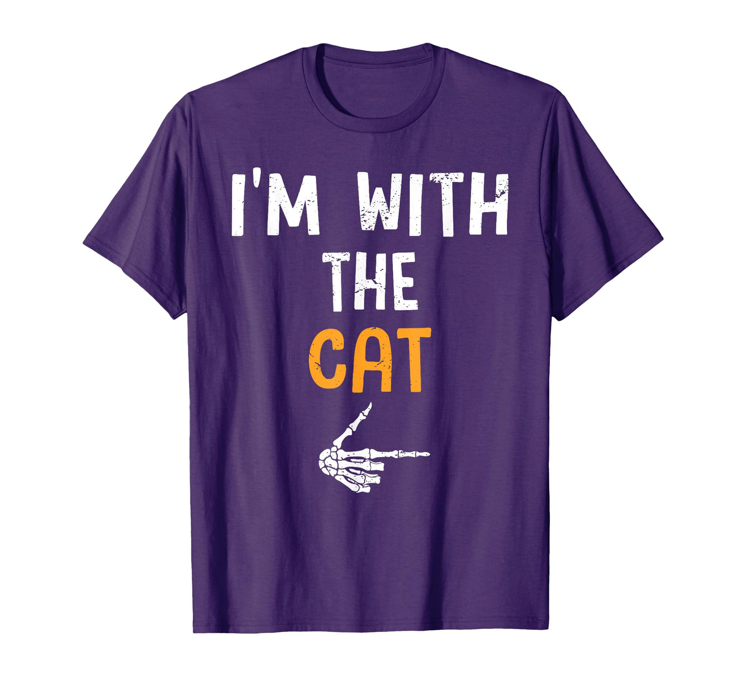 I'm with The Cat Costume Halloween Matching Couple T-Shirt