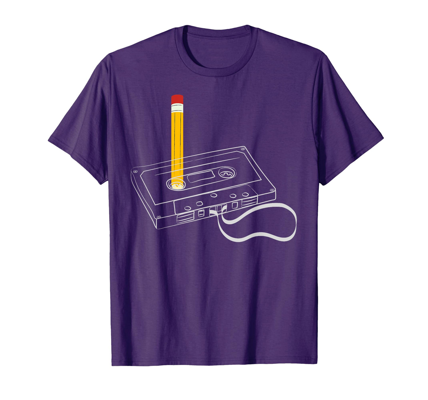 Love Retro Mixtape 80's Blank Cassette Tape Pencil 80s 90's T-Shirt