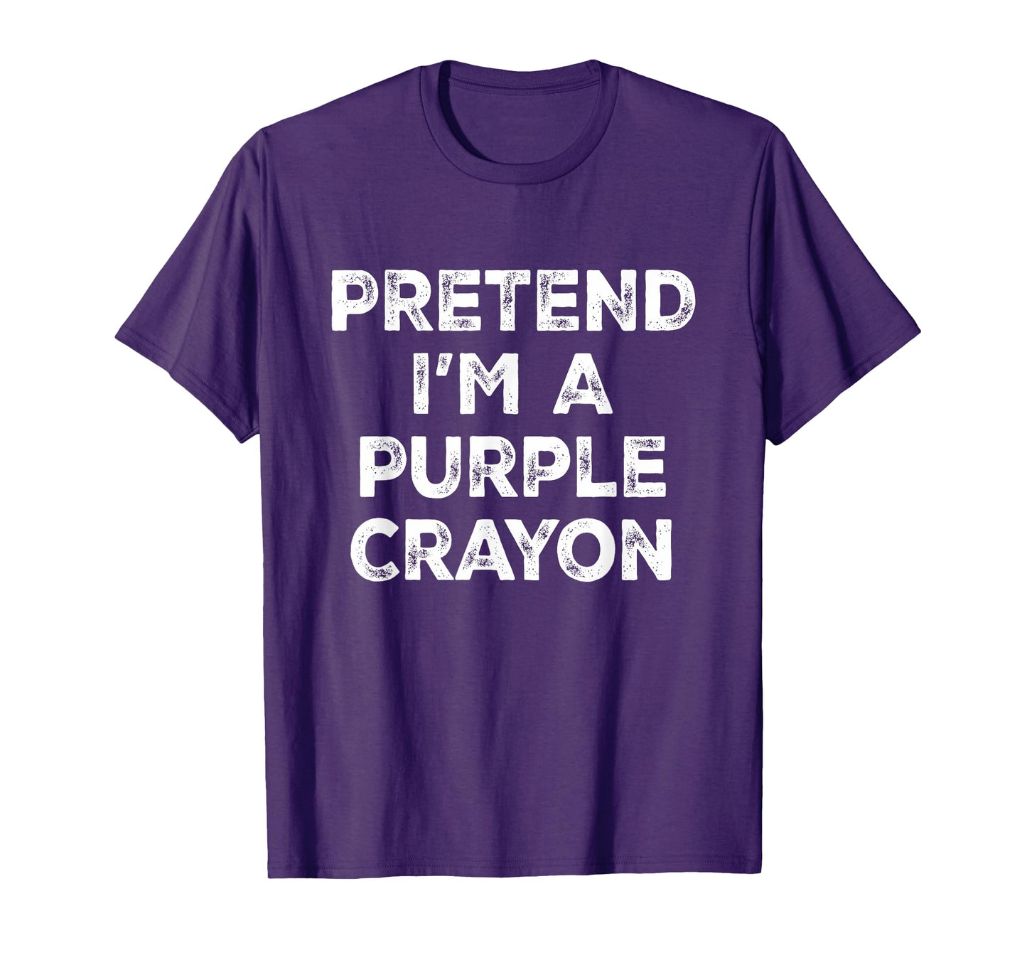 Pretend I'm A Purple Crayon Lazy Halloween Costume T-Shirt