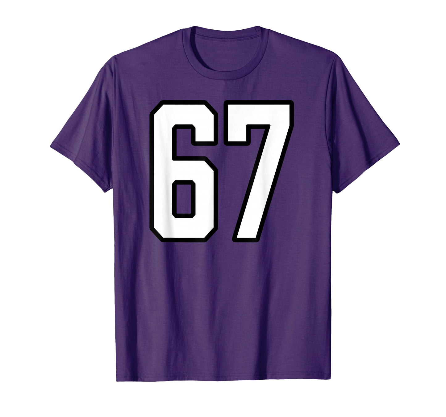 White and Black Sports Number 67 Jersey Uniform Player T-Shirt