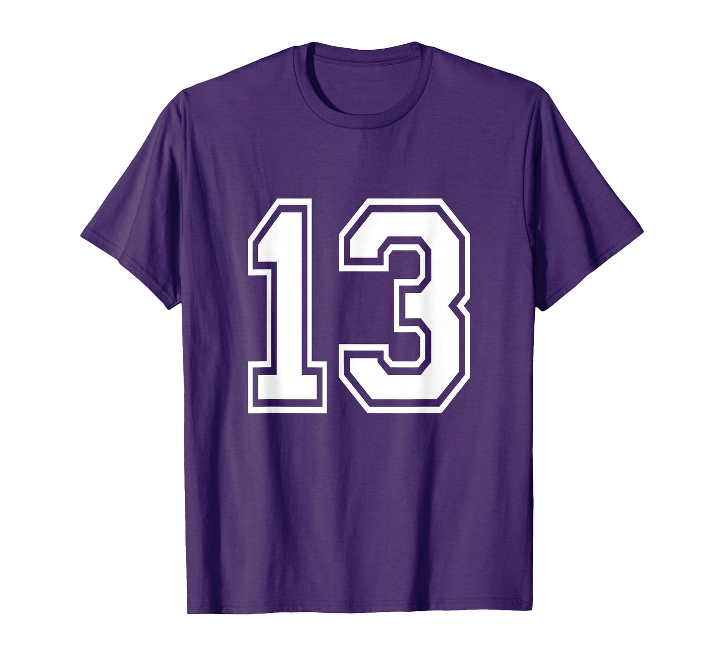 Number 13 Varsity Sports Team Jersey 13th Birthday 13 Years T-Shirt