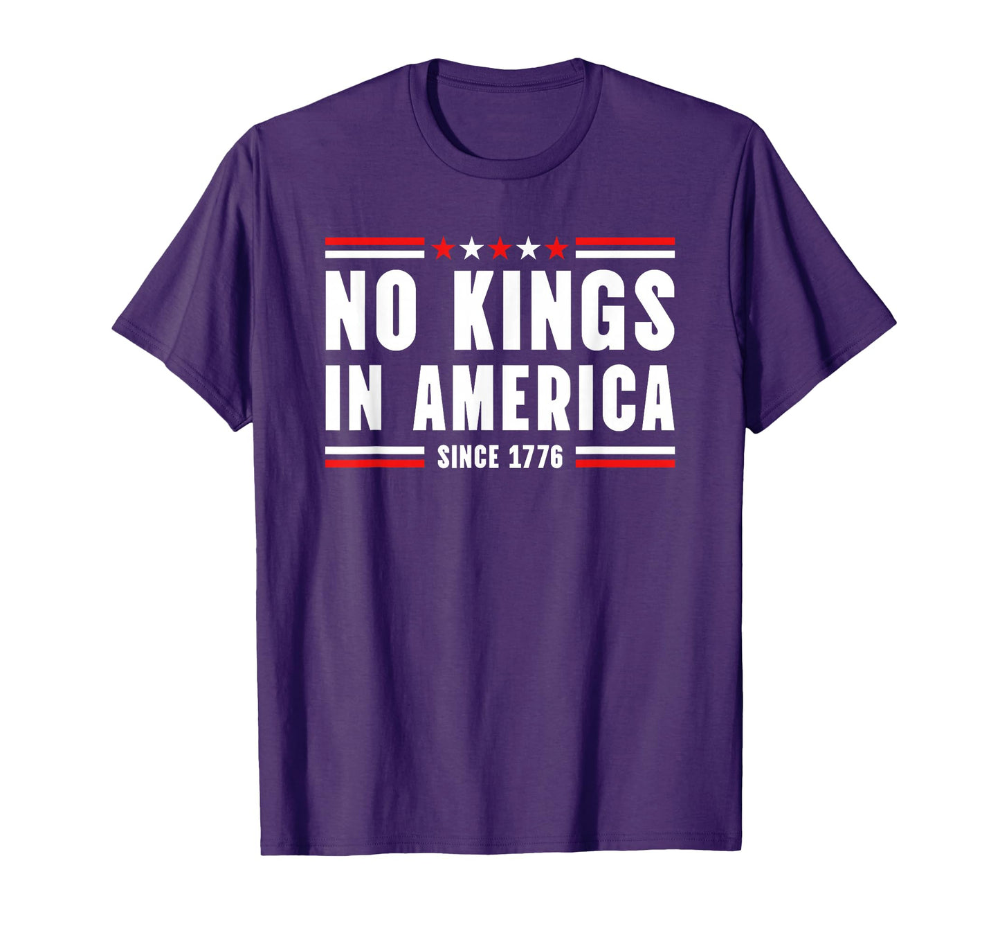 Patriotic Pro-Democracy Politics Protest No Kings In America T-Shirt