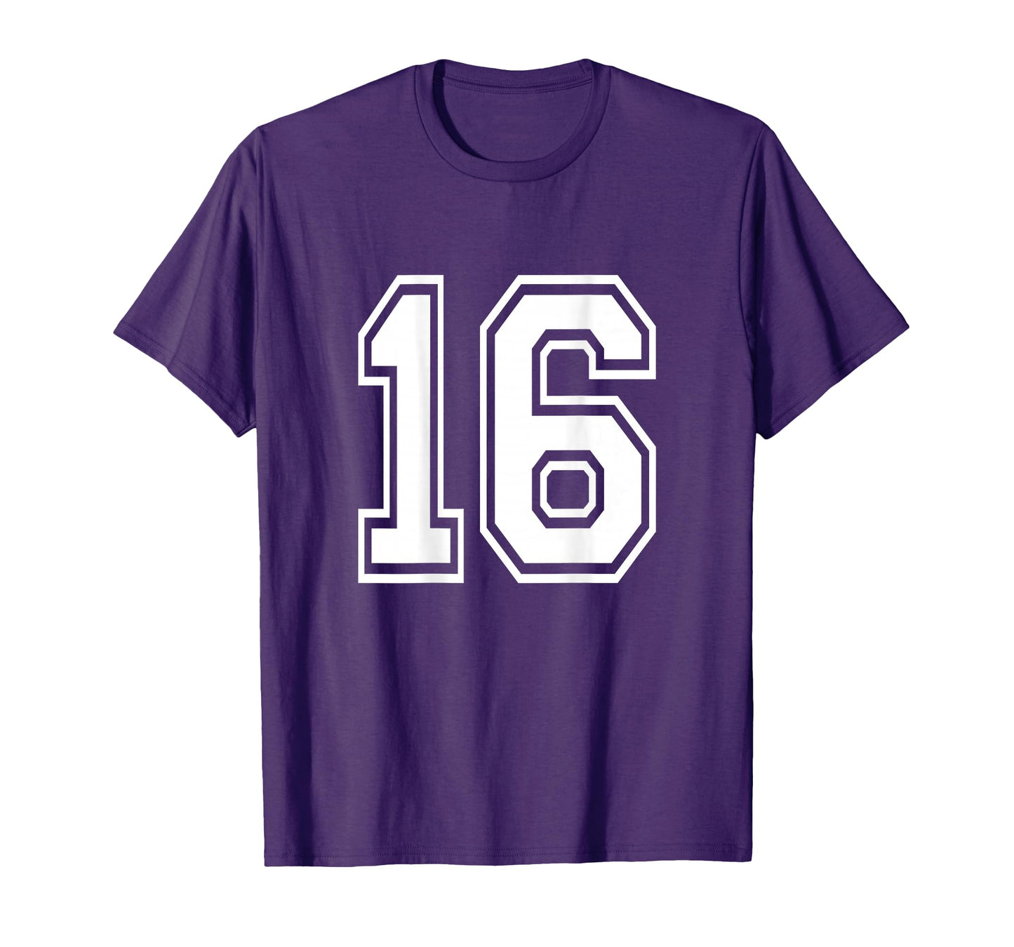 Number 16 Shirt Sports Player Number BACK of Shirt T-Shirt
