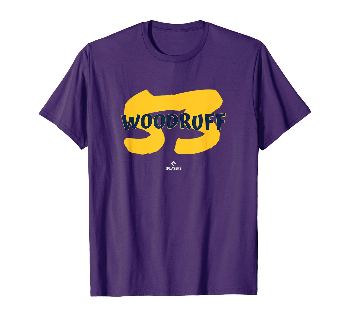 Name and Number Brandon Woodruff Milwaukee Baseball MLBPA T-Shirt