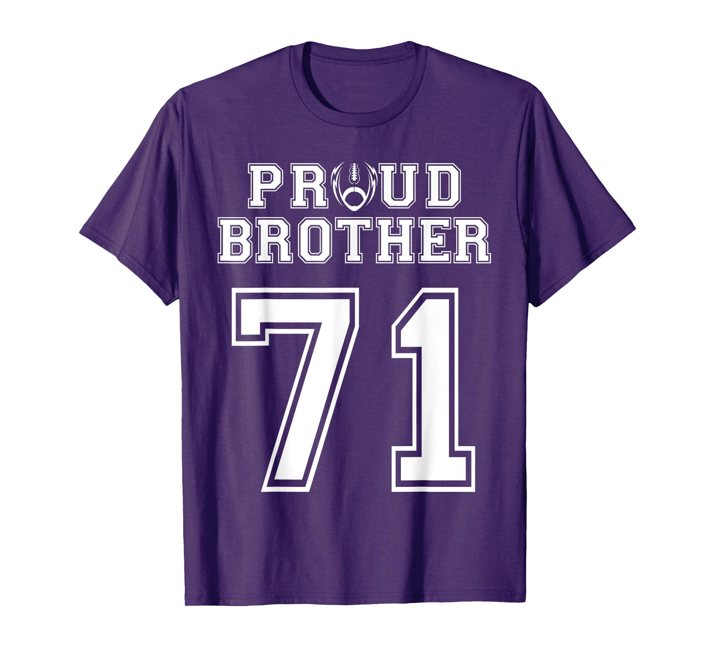 Custom Proud Football Brother Number 71 Personalized For Men T-Shirt