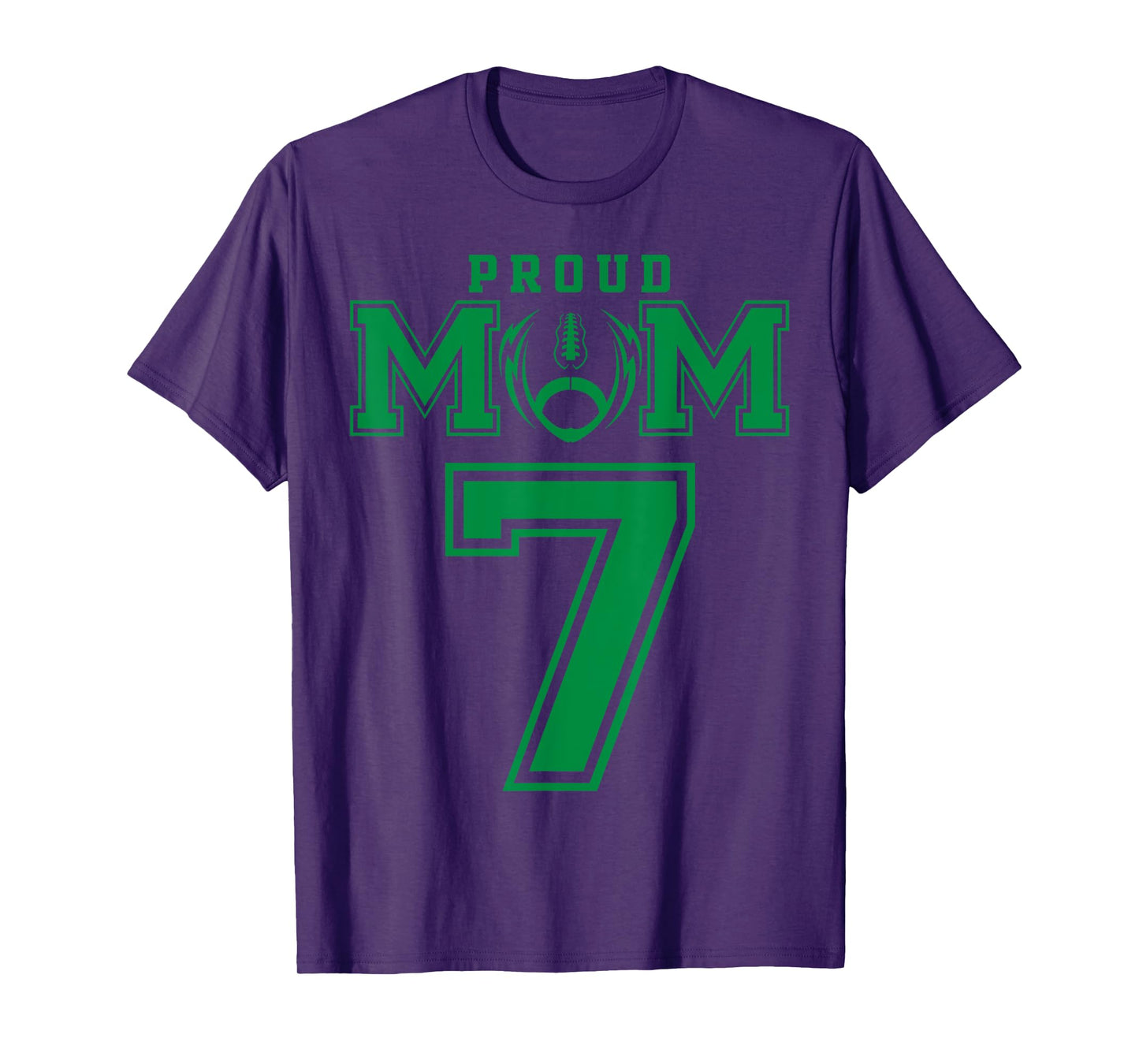 Custom Proud Football Mom Number 7 G Personalized T-Shirt