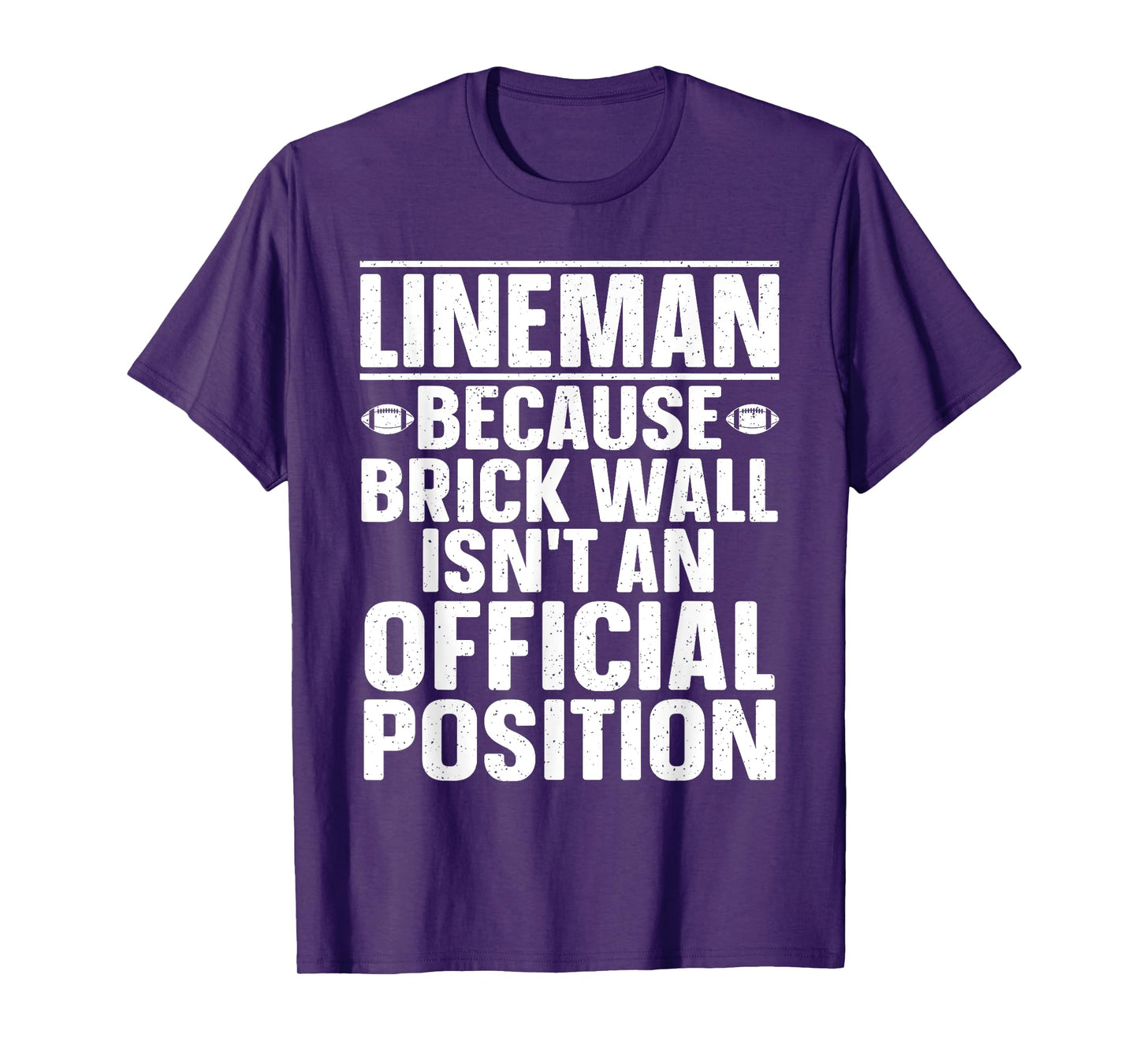Lineman Football Art For Men Women Football Player Lineman T-Shirt