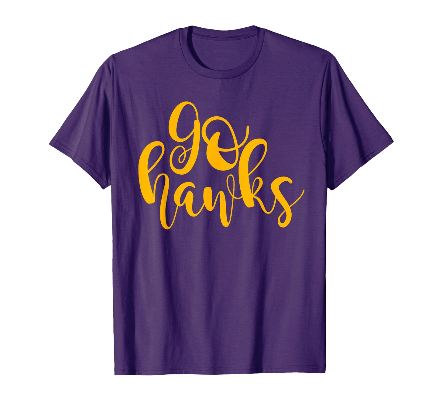 Black and Gold Go Hawks Highschool Football Spirit Shirt T-Shirt