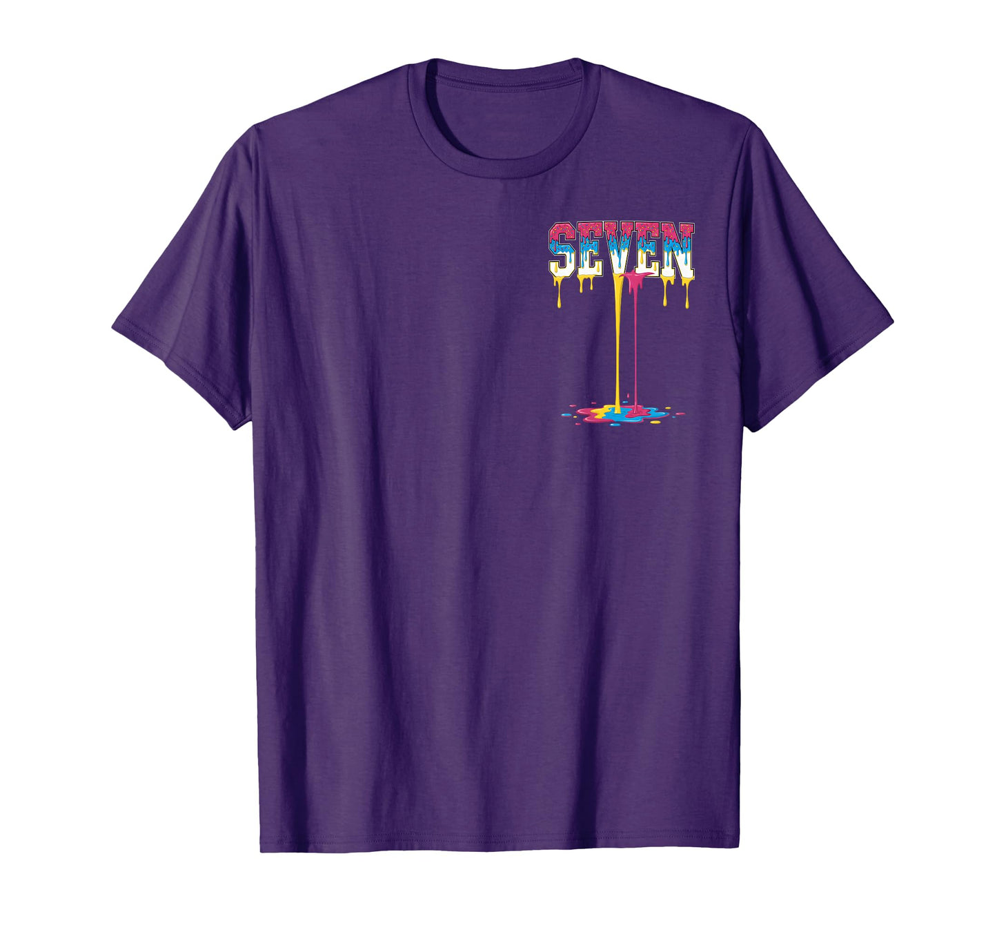 7 Number Seven Team Sports Ice Cream Drip 67 (2 Sides) T-Shirt