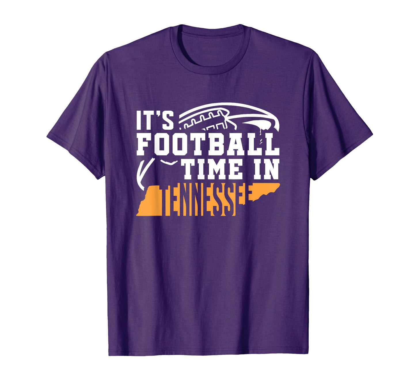 It's Football Time In Tennessee Orange and White T-Shirt