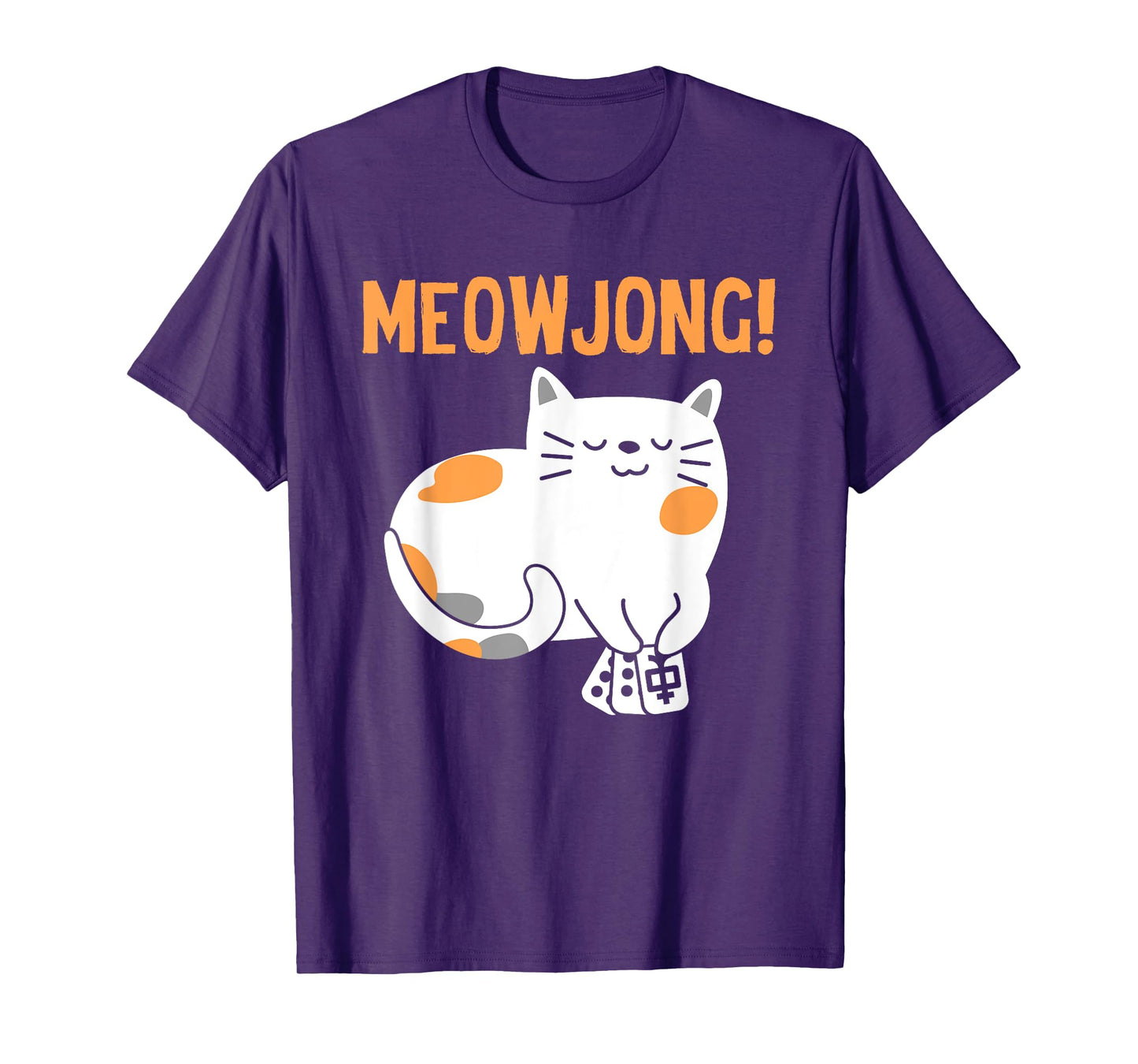 Mahjong Cat Player Board Game Mah-Jongg China Solitaire T-Shirt