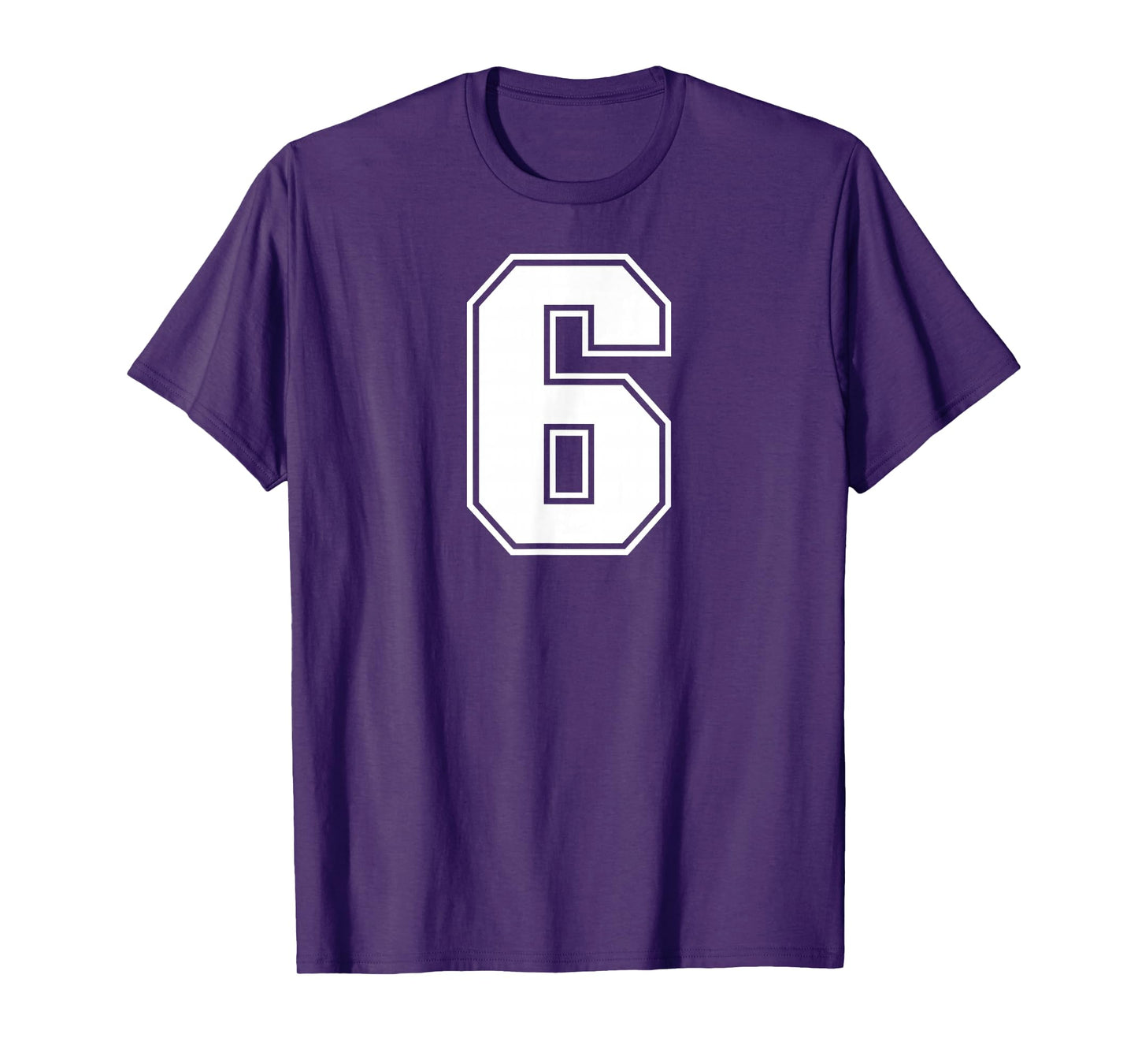 6 Number Six Team Sports Graphic Varsity Matching T-Shirt