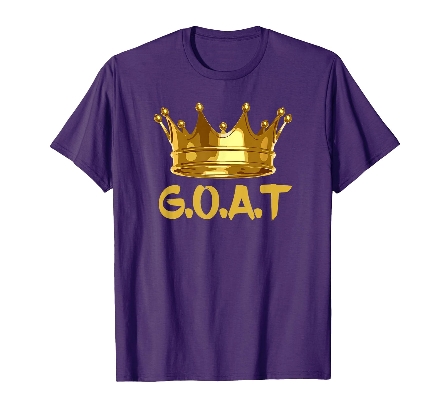 Retro Golden Crown G.O.A.T Gift Men Women T-Shirt