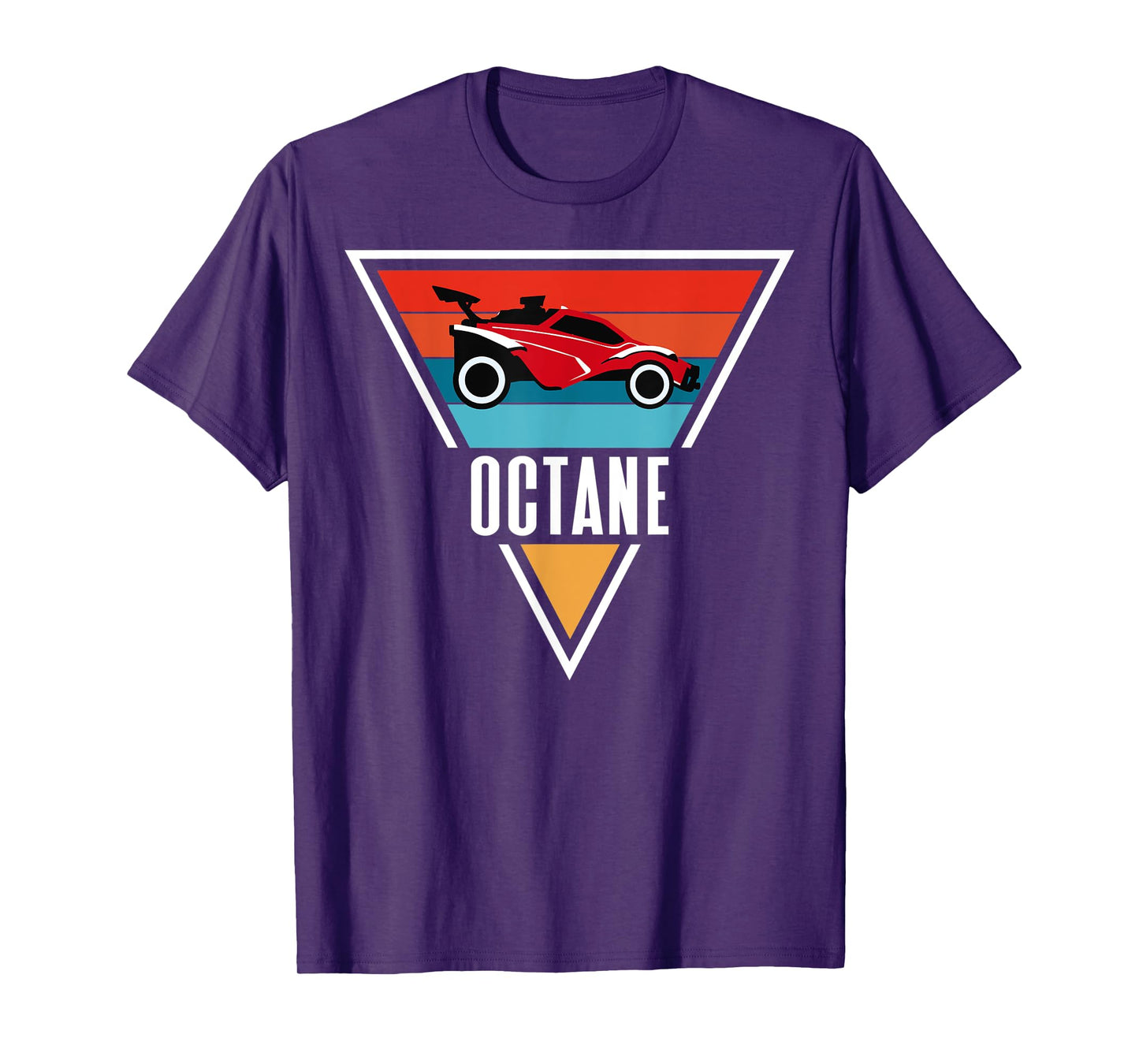 Octane Rocket Soccer Retro Sunset Distressed Graphic Pullove T-Shirt