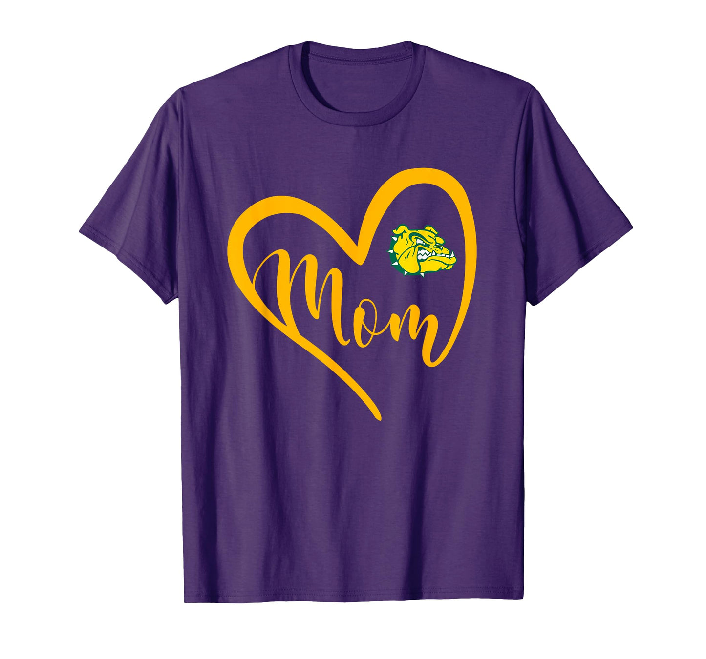 Deland Bulldogs Logo Heart Mom HS T-Shirt