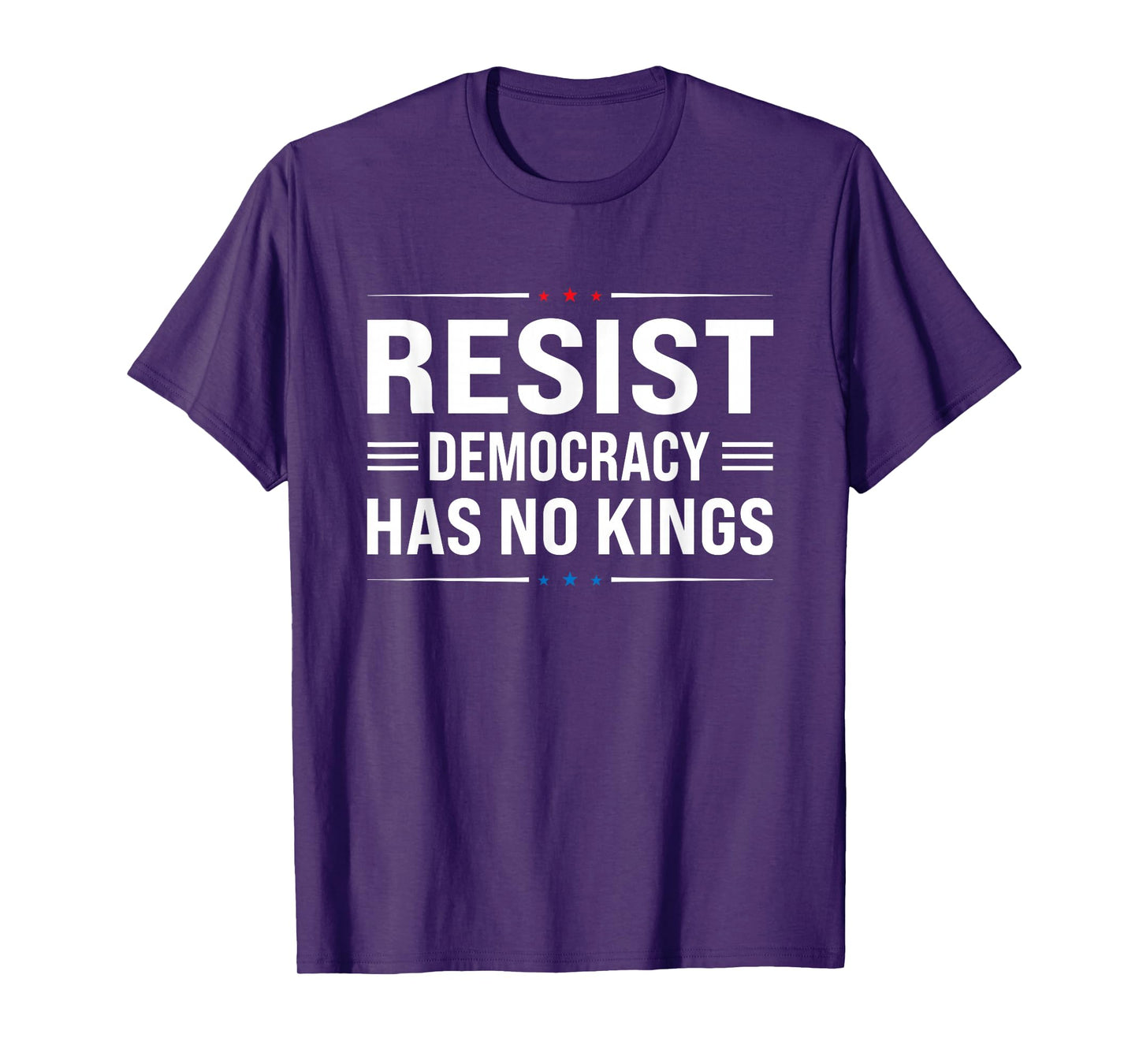 Resist Democracy Has No Kings Vintage Patriotic Political T-Shirt