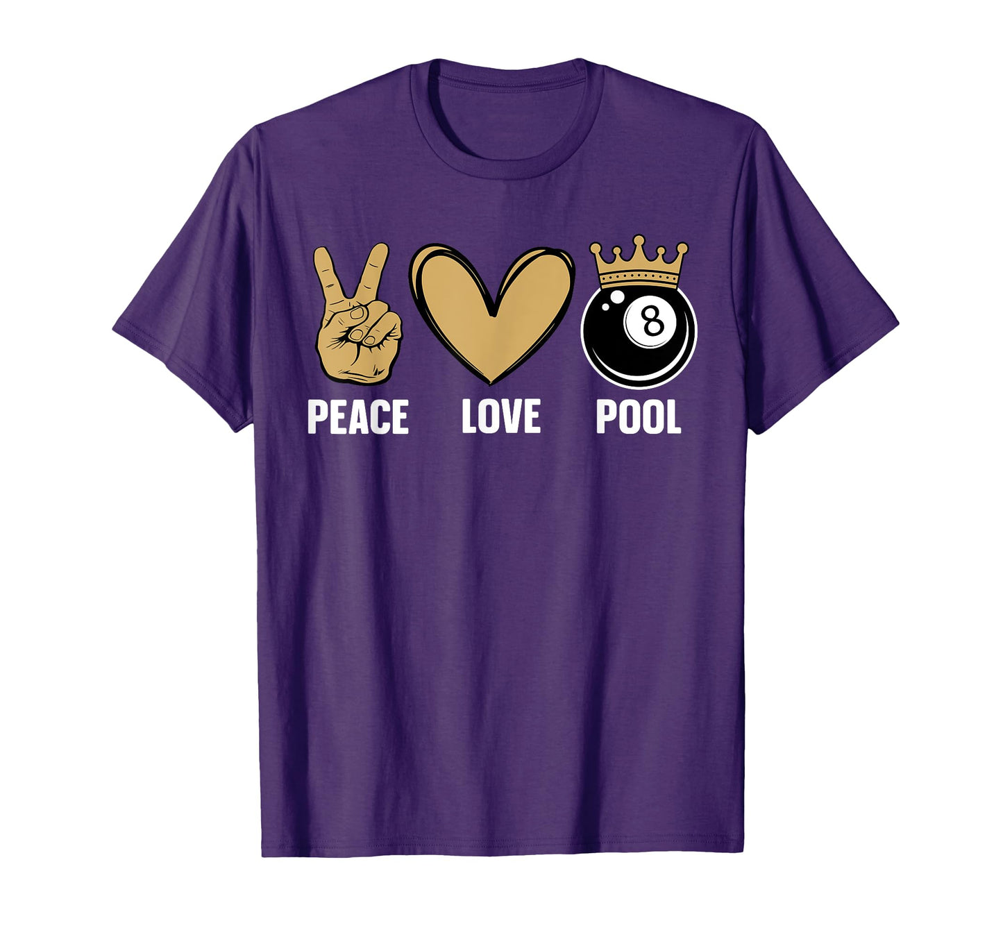 Cool Pool Design For Men Women Billiards 8 Ball Pool Player T-Shirt