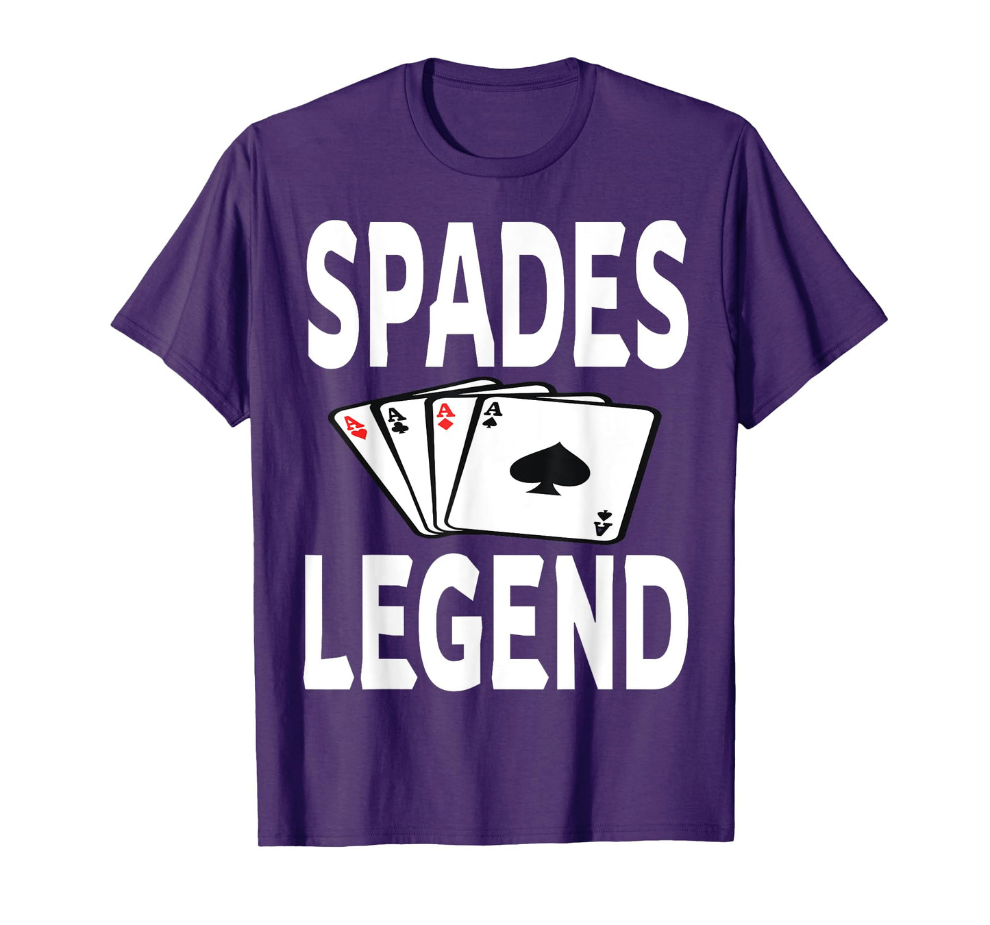 Funny Spades Legend Card Game Winner Winning Humor T-Shirt