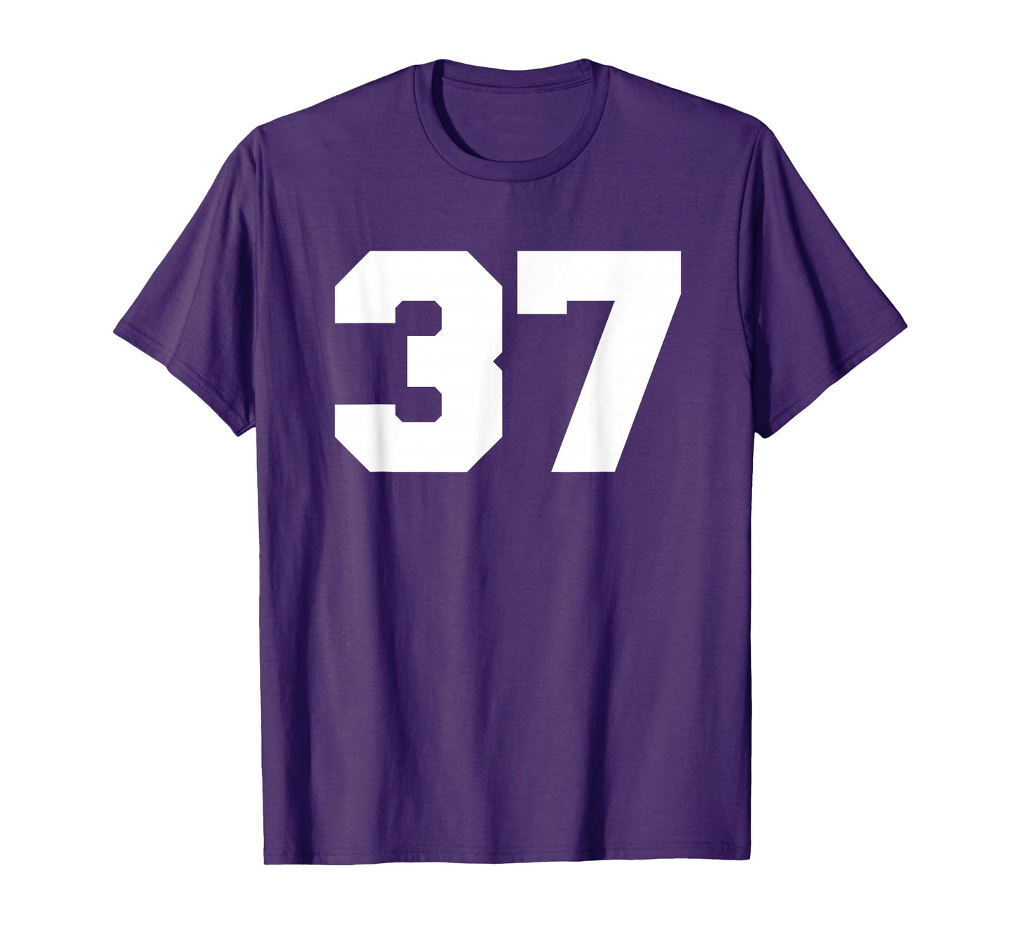 Number 37 Sports Jersey Player #37 Fan FRONT Print Varsity T-Shirt