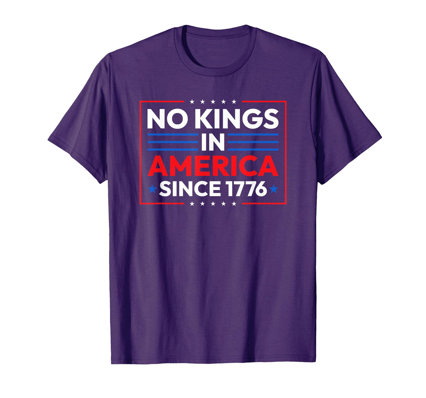 No Kings In America 4th Of July USA Patriotic T-Shirt